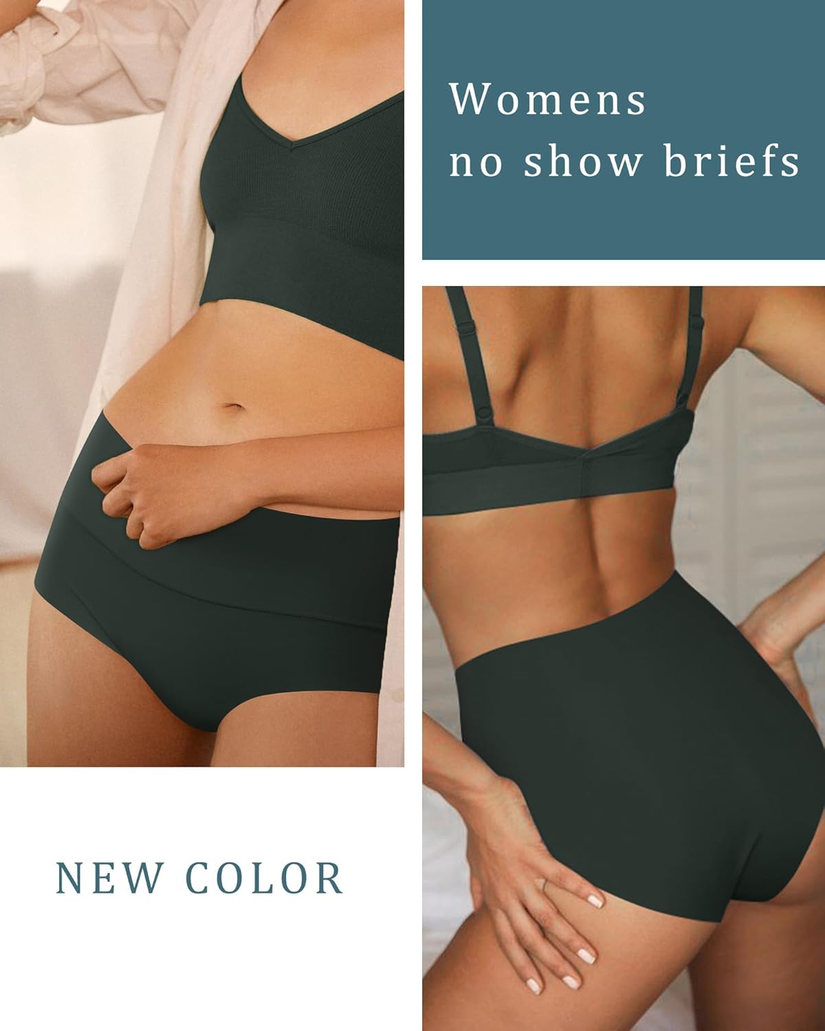 Ropa interior LEVAO para mujer sin costuras, talle alto, no se muestran, cobertura total, calzoncillos transpirables e invisibles, paquete de 6, S-XXL