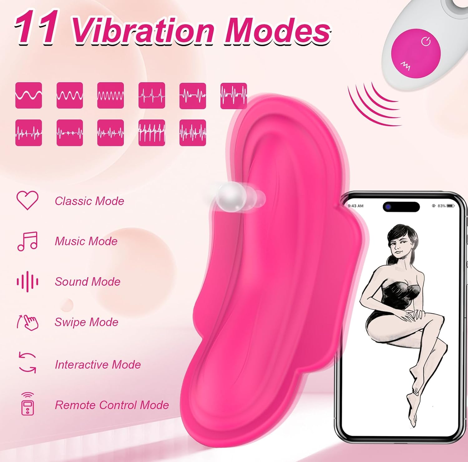 Quần lót đeo được APP Máy rung điều khiển từ xa Đồ chơi tình dục dành cho người lớn dành cho phụ nữ hoặc các cặp đôi, Đồ chơi rung âm vật Mini Egg Bullet Butterfly Rose, Máy kích thích điểm G Dildo âm đạo có lưỡi liếm