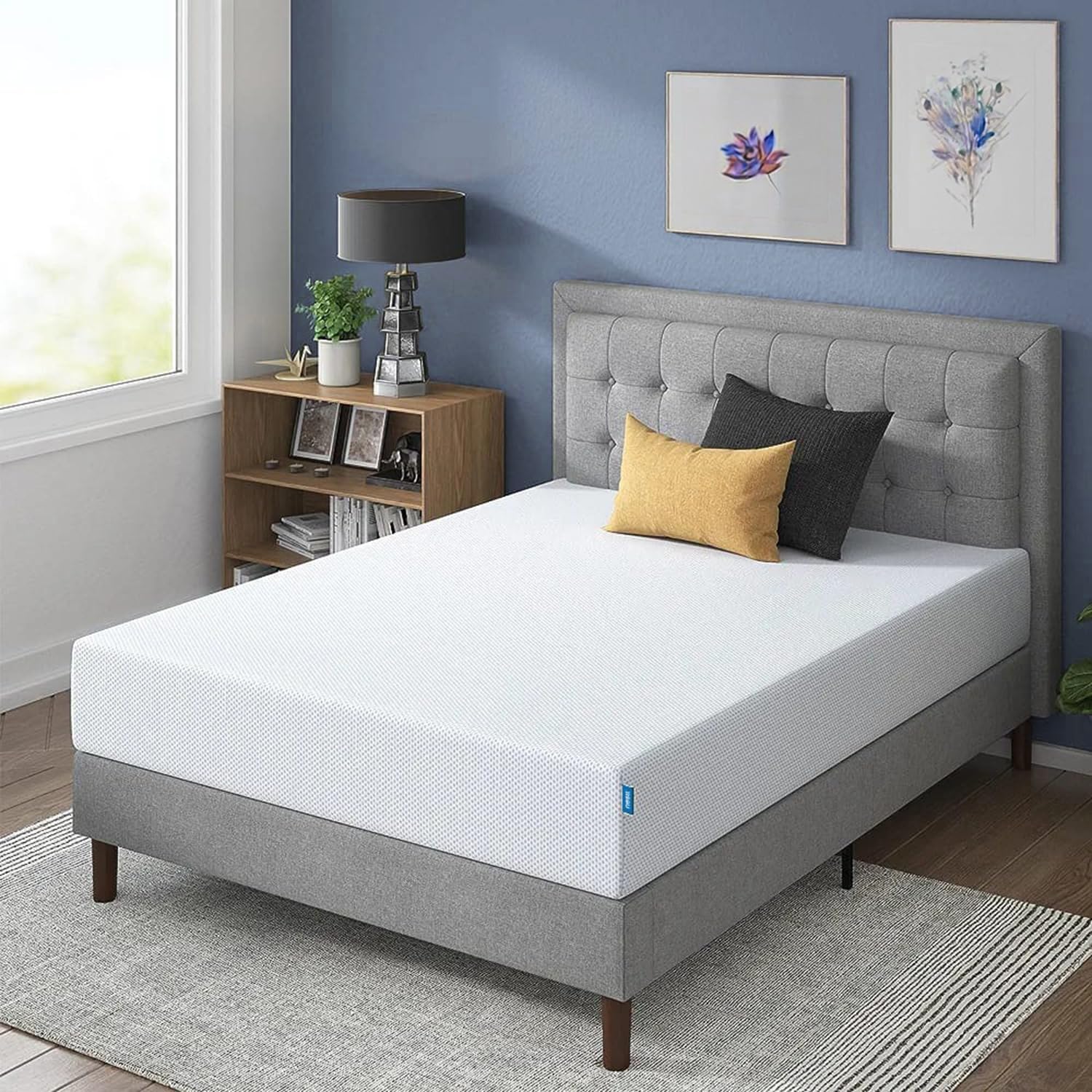 Nestl 12 Inch Green Tea  Graphite Memory Foam Mattress, Twin Size Mattress in A Box - Pressure Relief Supportive Cooling Mattress, Fiberglass Free, CertiPur-US Certified - Bed in A Box, Twin Size · v2