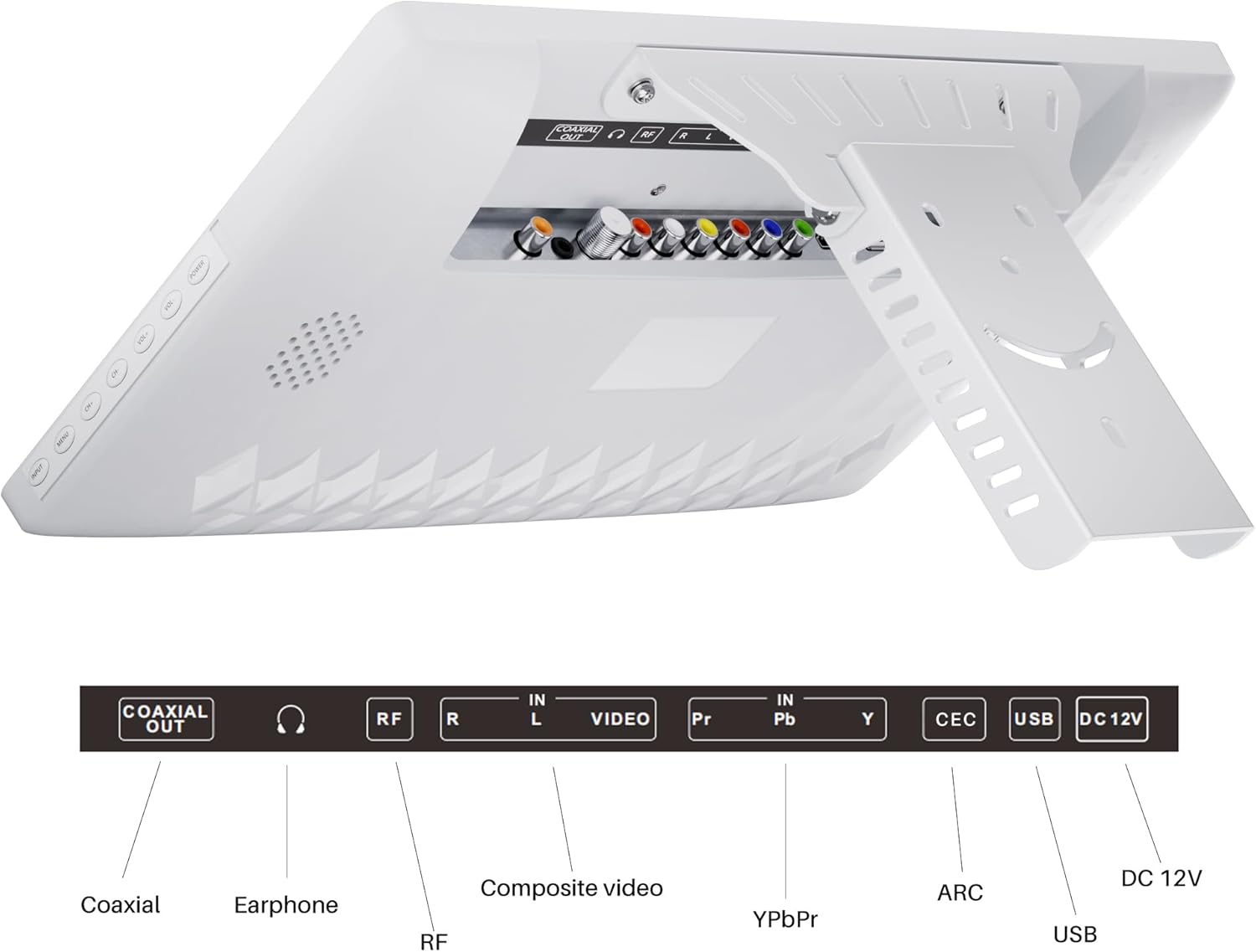 SYLVOX 15.6 Flip-Down TV for Under Cabinet, 12-Volt Small TV with 90-Degree Rotation, Digital Noise Reduction, and Storage Design for Kitchen, Bedroom, RV, and Yacht · v3