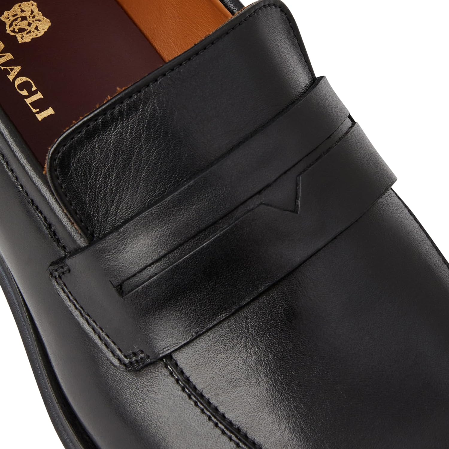 Bruno Magli Mens Raging Bit Loafers Luxurious Leather, Removable Footbed, Almond Toe · v2