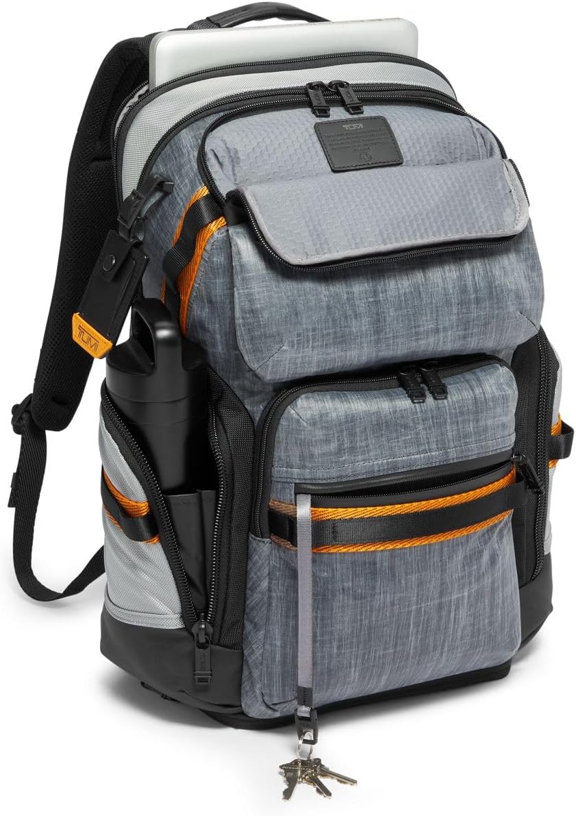 TUMI - Alpha Bravo Nomadic Backpack - Durable Carry On Backpack - 18.8 X 15.0" X 9.0" - Fits up to 15" Laptop - Steel · v3