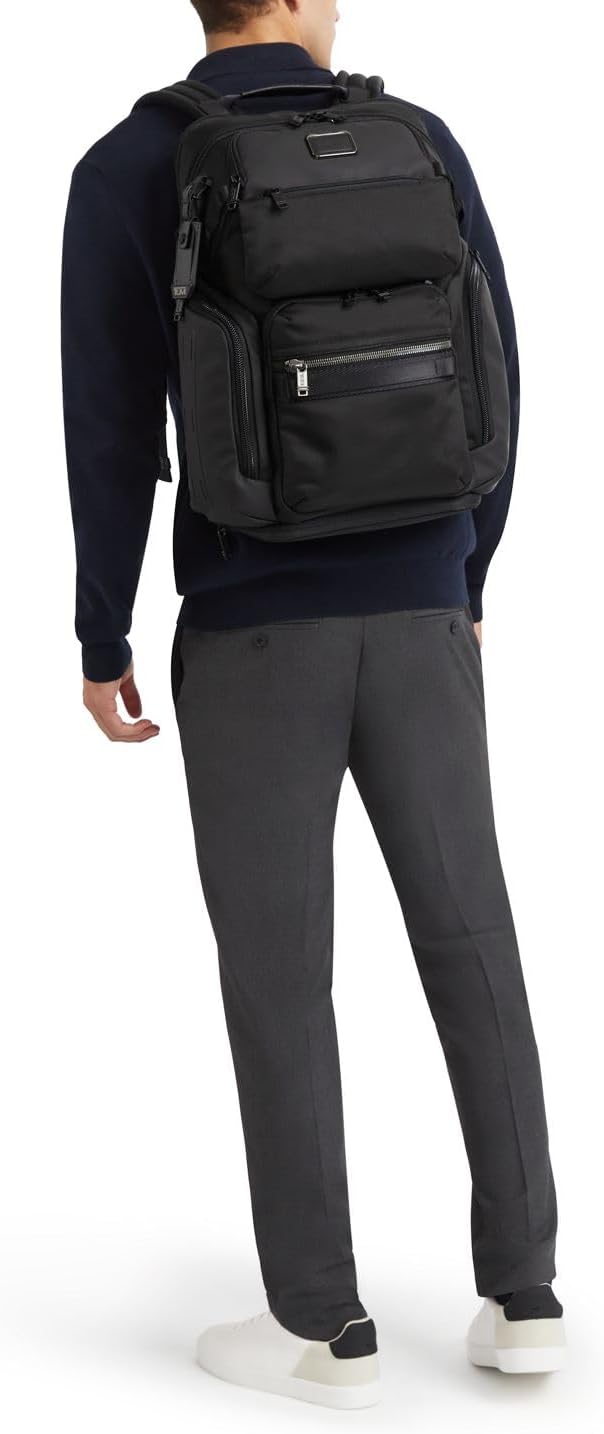 TUMI - Alpha Bravo Nomadic Backpack - Durable Carry On Backpack - 18.8 X 15.0" X 9.0" - Fits up to 15" Laptop - Steel · v3