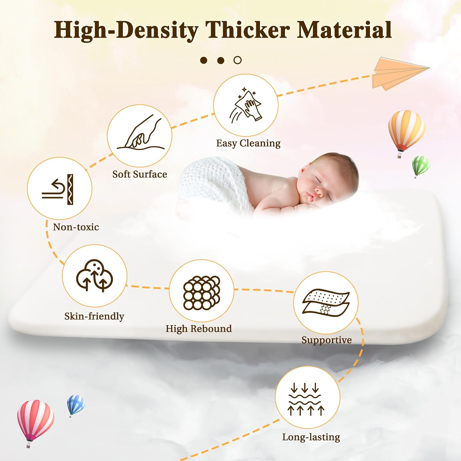AMKE Baby Bassinets,All mesh Bedside Sleeper,Portable for Safe Co-Sleeping,Adjustable Crib,Baby Bed for Infant Newborn (Wood Color) · v2