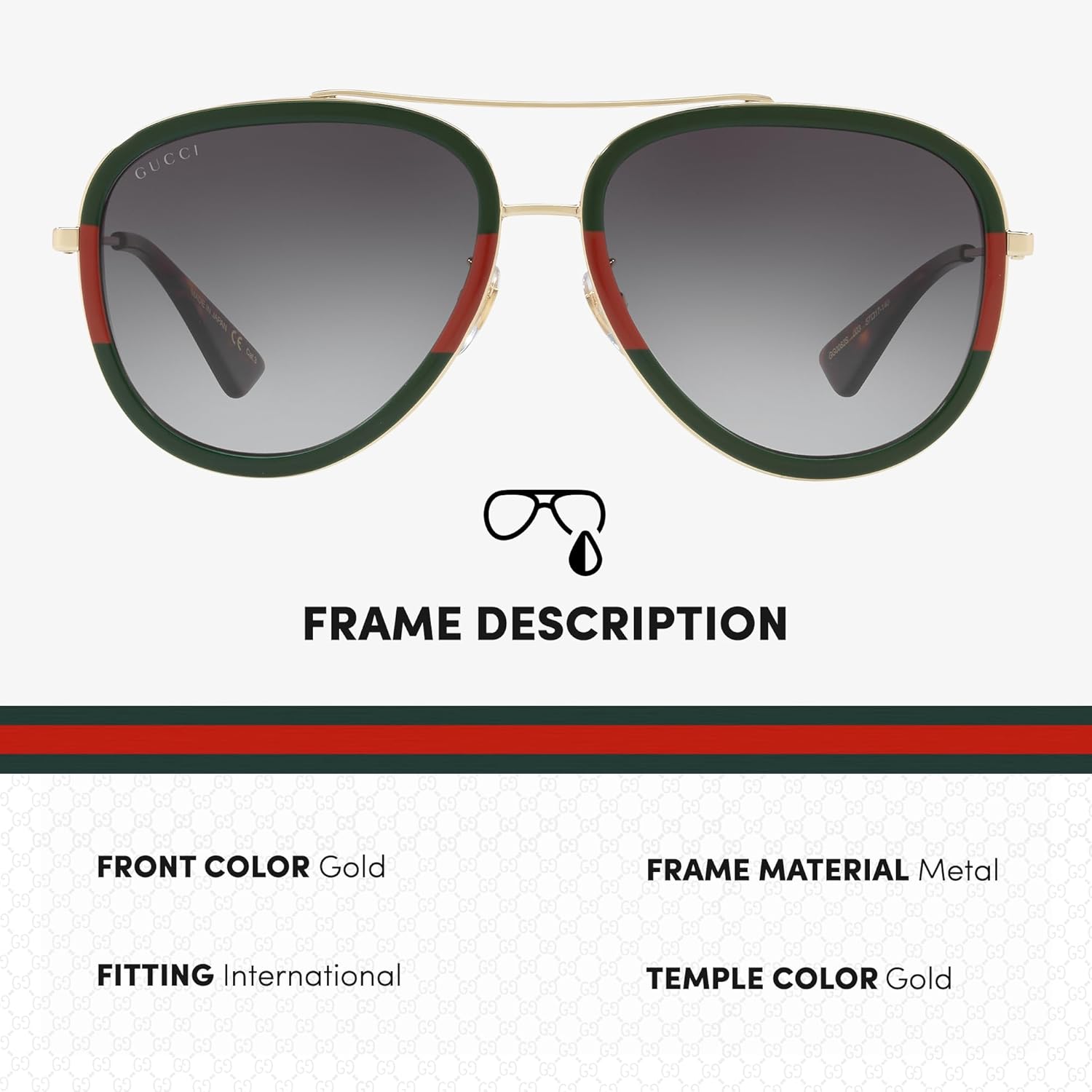 แว่นกันแดดทรง Aviator จาก Gucci GG 0062S มาพร้อมชุดแว่นตาสุดหรูจาก eSHADES