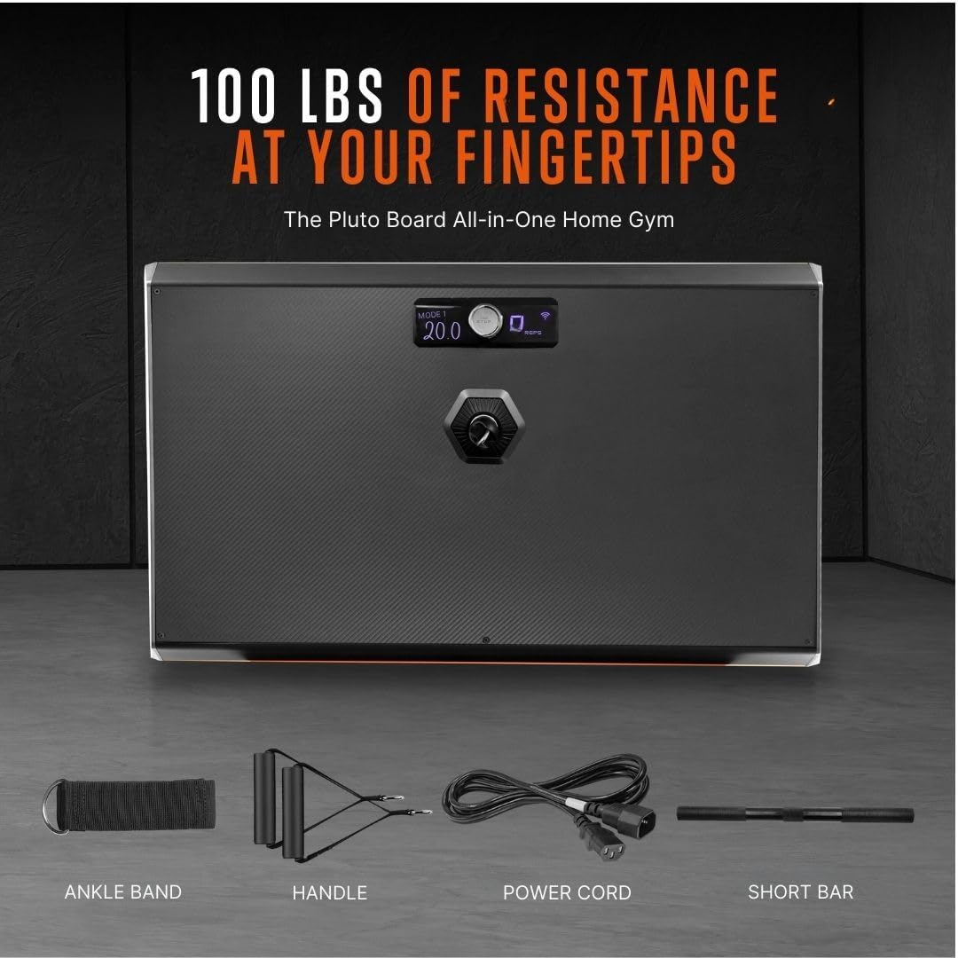 SQUATZ Pluto Board Smart Home Gym Version I 100 LBS Resistance, Multifunctional All in One Gym, Single Cable Weight Machine with Multiple Training Modes, Home Gym Equipment for a Full Body Workout · v6