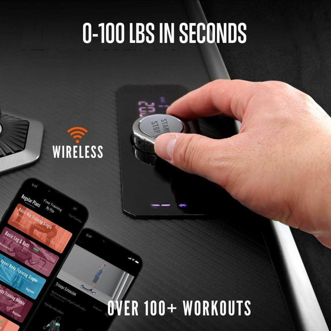 SQUATZ Pluto Board Smart Home Gym Version I 100 LBS Resistance, Multifunctional All in One Gym, Single Cable Weight Machine with Multiple Training Modes, Home Gym Equipment for a Full Body Workout · v6