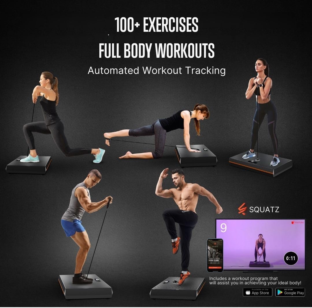 SQUATZ Pluto Board Smart Home Gym Version I 100 LBS Resistance, Multifunctional All in One Gym, Single Cable Weight Machine with Multiple Training Modes, Home Gym Equipment for a Full Body Workout · v6