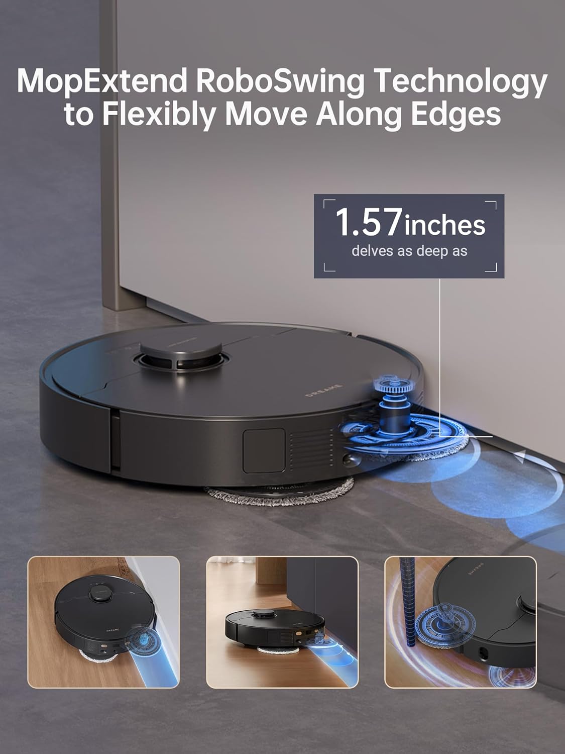 dreame X30 Ultra Robot Vacuum and Mop Combo, 8300Pa Suction, Mop Extend and Mop Self Cleaning with 140°F Water, Removable  Liftable Mop, Self Refilling, Mop Self Drying, Smart Carpet Cleaning · v12