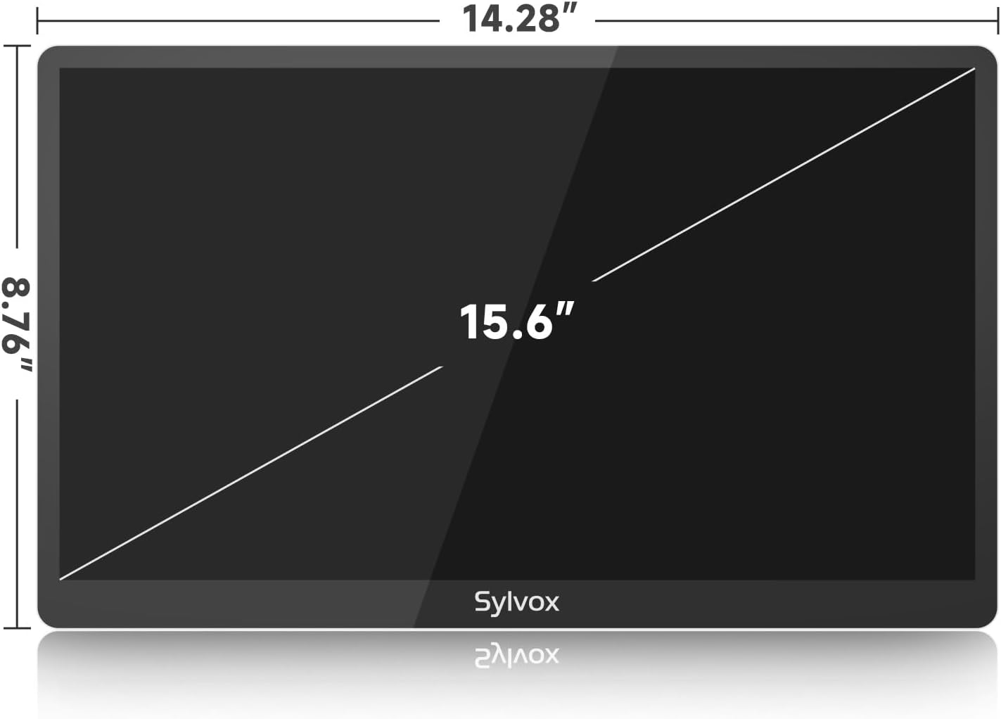 ทีวีครัว SYLVOX ทีวีสมาร์ทขนาดเล็กสำหรับห้องครัว ทีวีใต้ตู้ 15.6 นิ้ว 1080P Full HD โทรทัศน์สมาร์ทของ Google พร้อมรีโมทควบคุมด้วยเสียง WiFi บลูทูธ Chromecast 2 ลำโพง พับได้กะทัดรัด