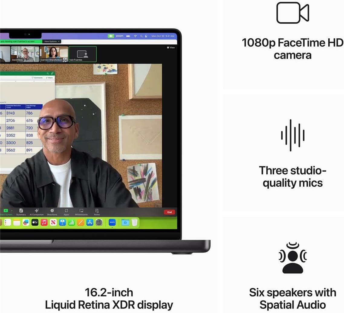 Apple MacBook Pro 16.2 con chip M3 Max (fine 2023) - Nero siderale, 16 core/40 core, 64 GB, SSD da 4 TB