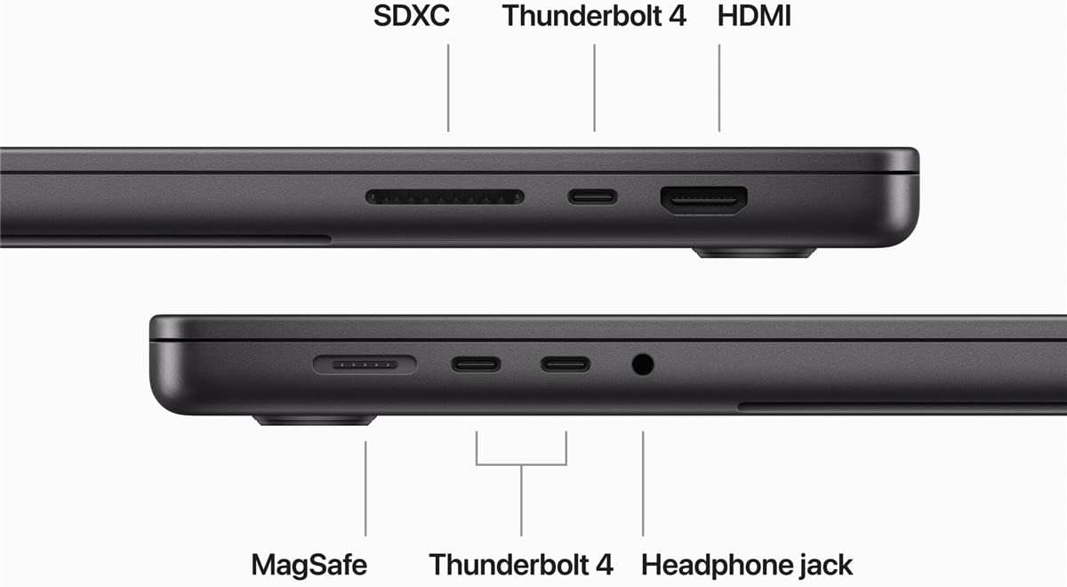 Apple MacBook Pro 16.2 con chip M3 Max (fine 2023) - Nero siderale, 16 core/40 core, 64 GB, SSD da 4 TB