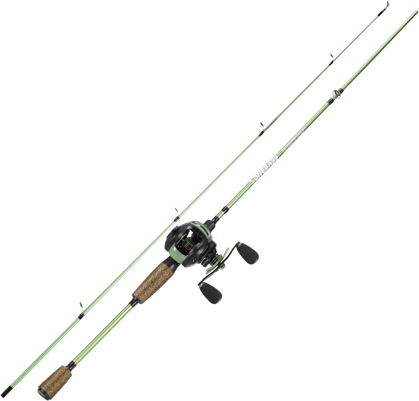 One Bass Fishing Rods Combos, 30-Ton Carbon Fiber Blanks Casting Rods,8.1:1 Gear Ratio Fishing Reel, 2-Piece Baitcasting Combo with Rubber Cork Handle · v3