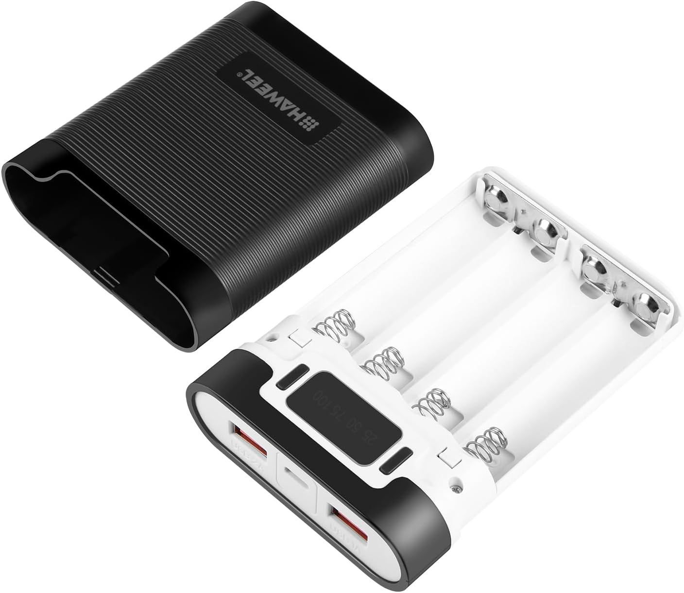 DIY 18650 Battery Charger, Smart Universal Fast 21700 Charger LCD Display, Not Include Battery (Black)