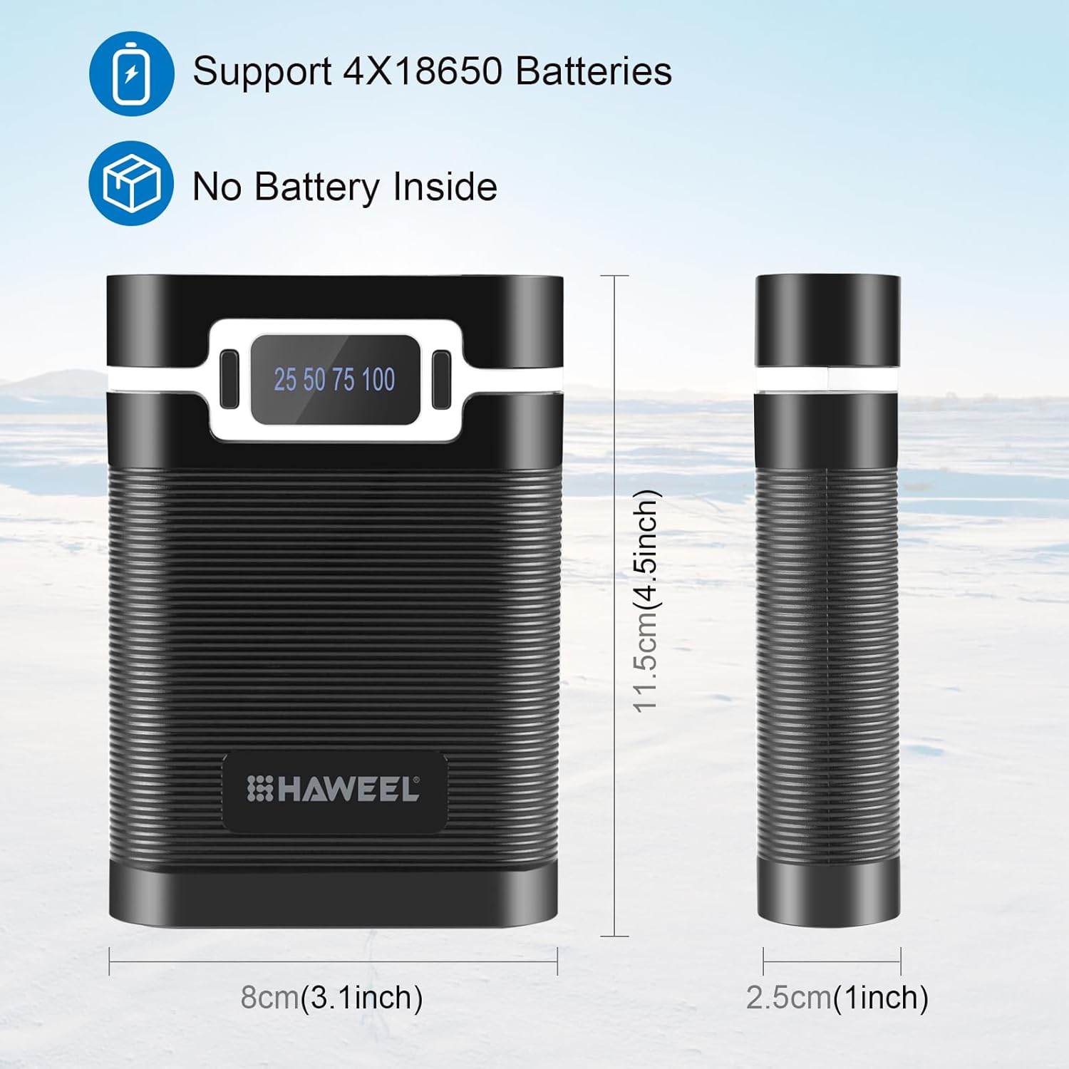 DIY 18650 Battery Charger, Smart Universal Fast 21700 Charger LCD Display, Not Include Battery (Black)