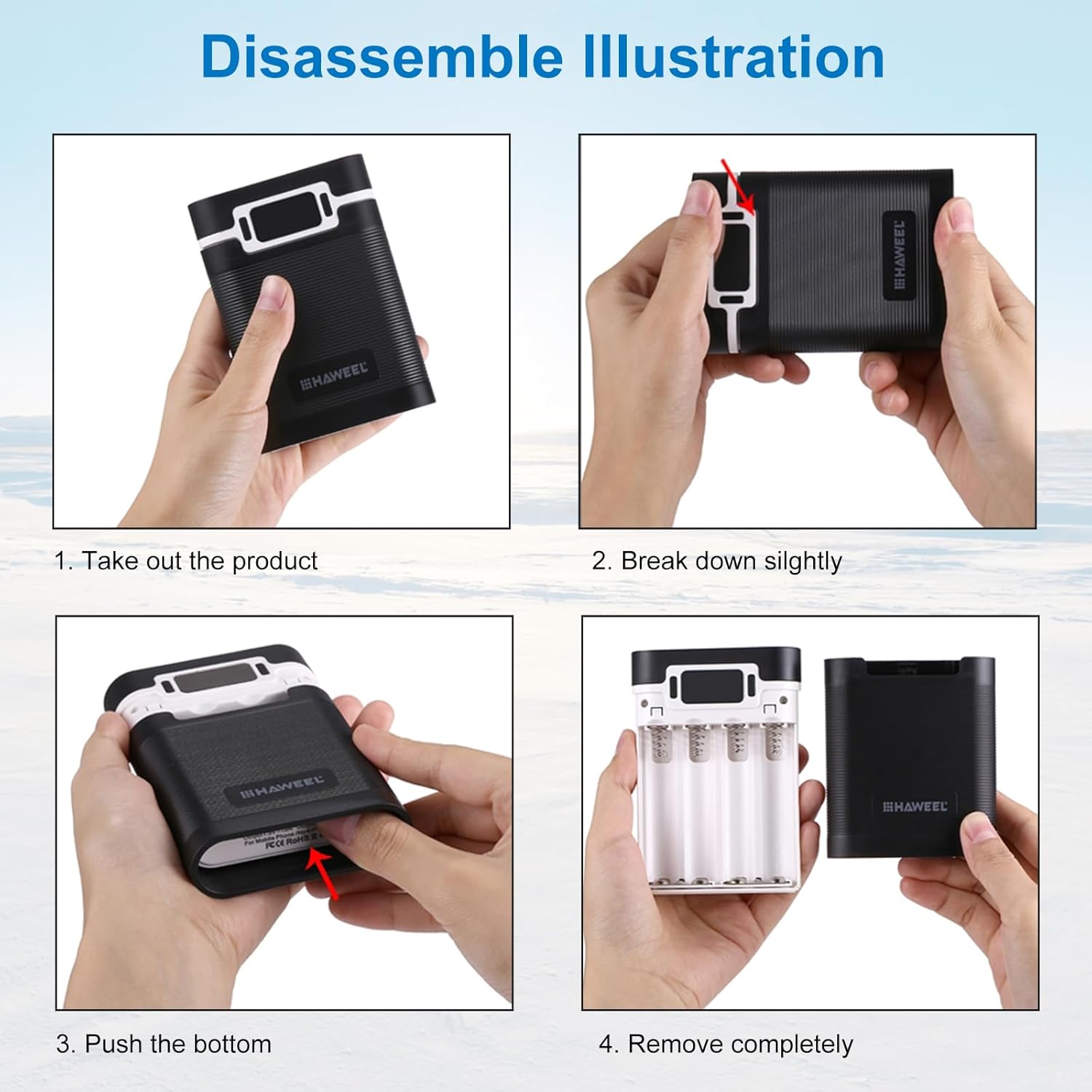 DIY 18650 Battery Charger, Smart Universal Fast 21700 Charger LCD Display, Not Include Battery (Black)