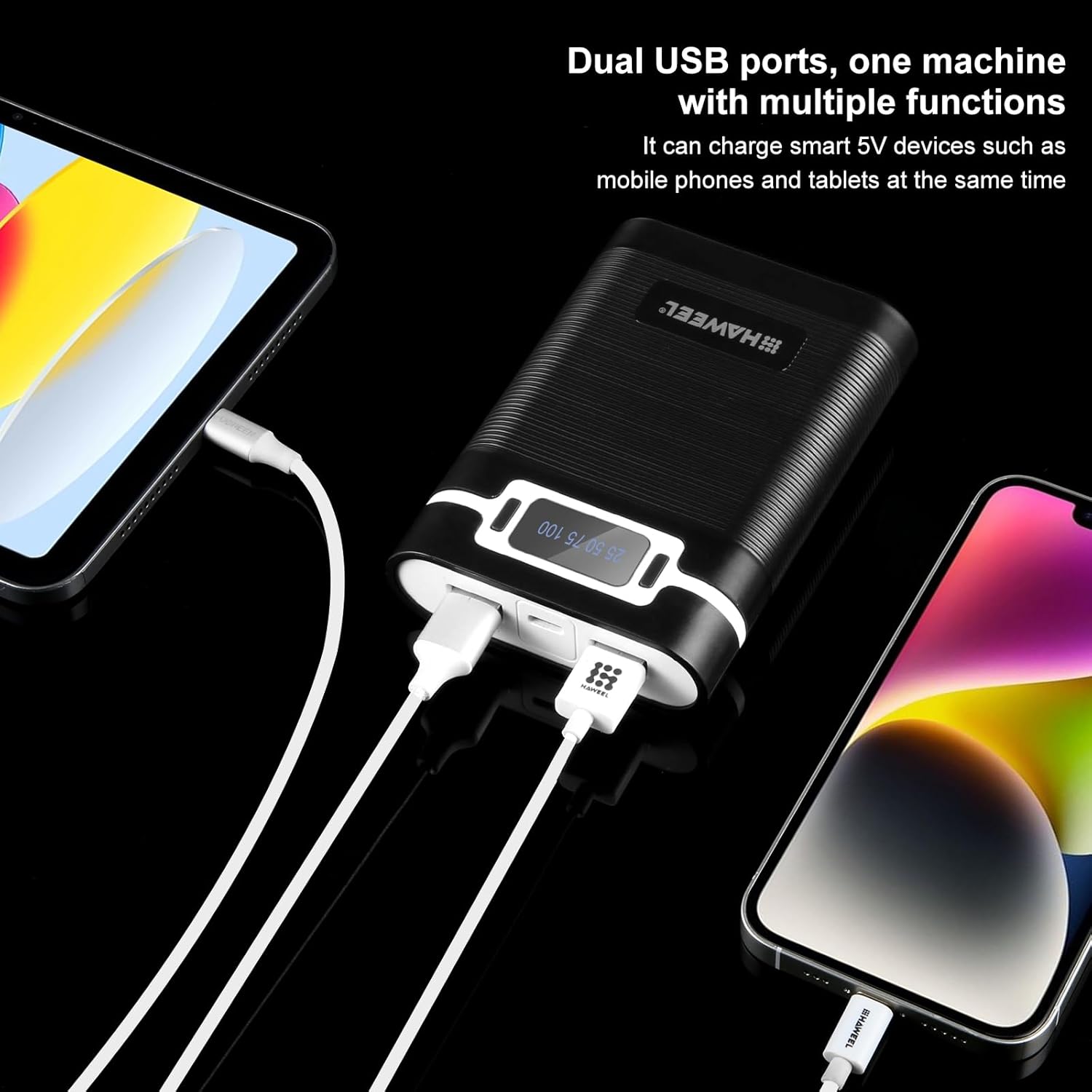 DIY 18650 Battery Charger, Smart Universal Fast 21700 Charger LCD Display, Not Include Battery (Black)