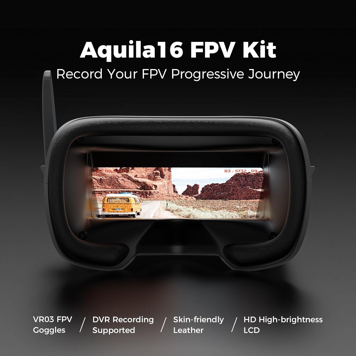 Kit drone FPV BETAFPV Aquila16 con mantenimento dell'altitudine, 8 minuti di volo, per principianti FPV per volare più a lungo in ambienti interni ed esterni, 3 modalità FlightSpeed, registrazione DVR, simulatore supportato, kit RTF 1S con ELRS 3.0