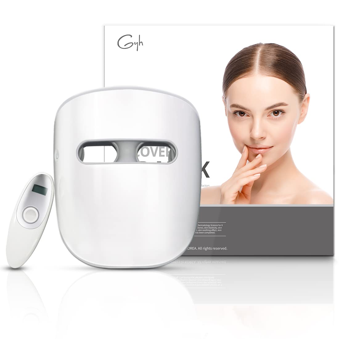 Terapia della luce con maschera facciale a LED a 8 colori GYH, terapia con luce rossa per viso, idonea FSA/HSA, maschera wireless ad alta dose verde, blu, a infrarossi per la cura della pelle antietà, Cloud-SSS (RB-080)