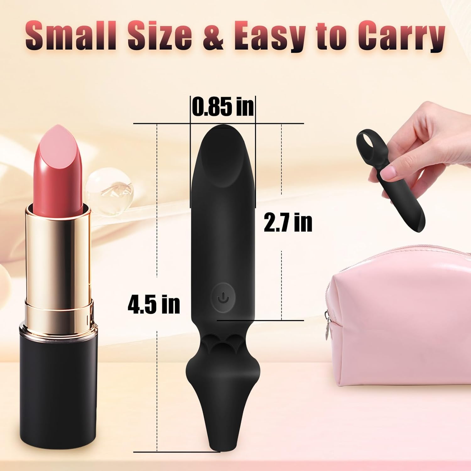 Juguetes vibradores LUKIKI Bullet para adultos, juguetes sexuales femeninos con 10 modos de vibración, minivibrador de lápiz labial para estimular el clítoris del punto G, discreto y portátil para viajar, juegos de juguetes sexuales para adultos para mujer