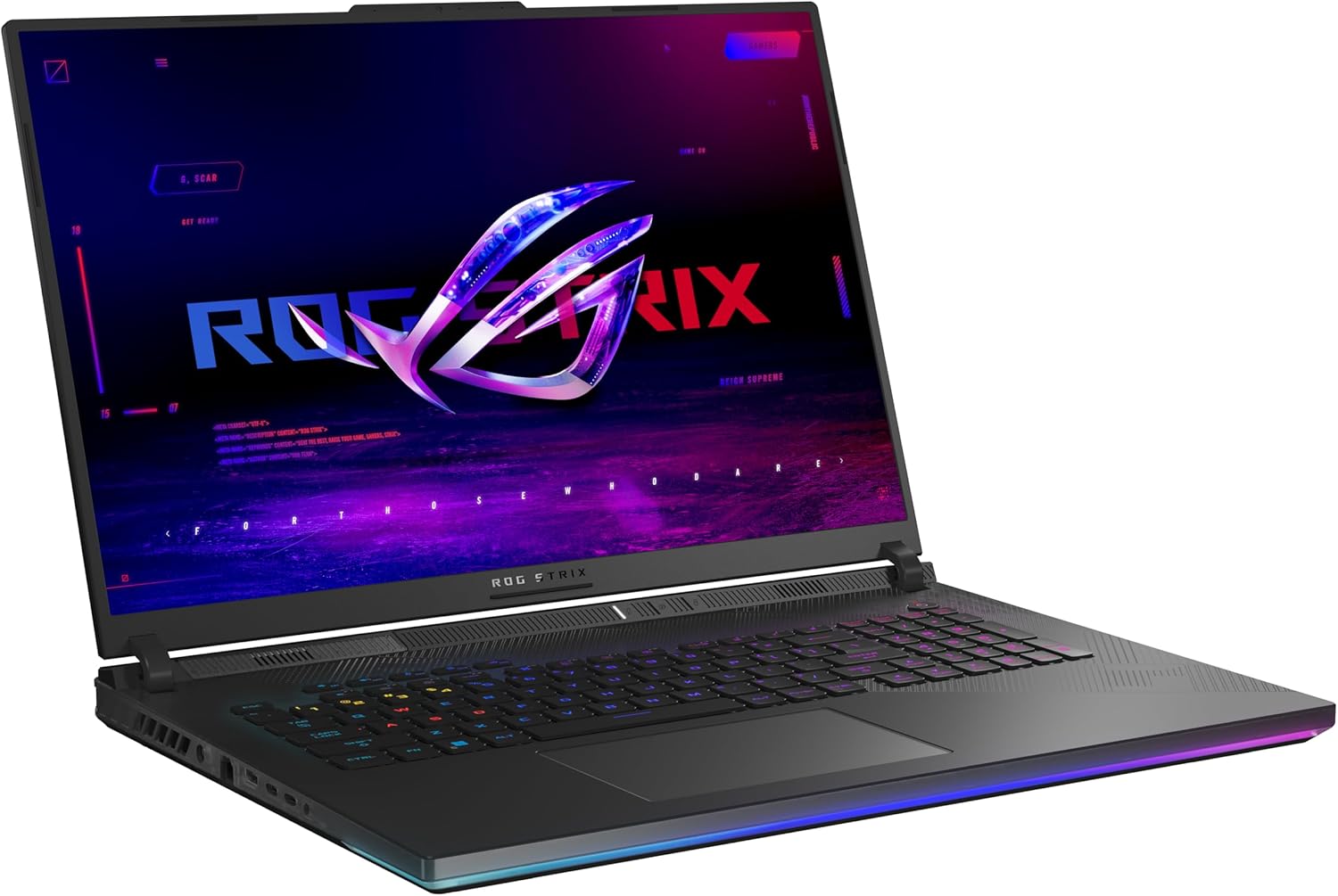 Máy tính xách tay chơi game ASUS ROG Strix SCAR 18 (2024), 18” Nebula HDR 16:10 QHD 240Hz/3ms, GeForce RTX™ 4080, Intel® Core™ i9-14900HX, 32GB DDR5-5600, 1TB PCIe SSD, Wi-Fi 6E, Windows 11 Pro, G834JZR-XS96