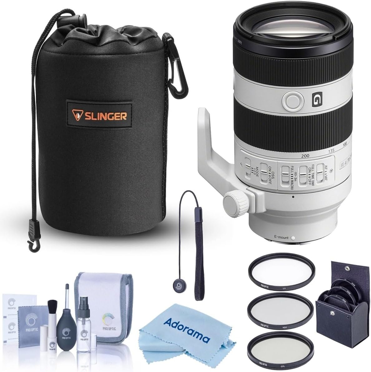 Kit essenziale per obiettivi Sony FE 70-200 mm f/4 Macro G OSS II