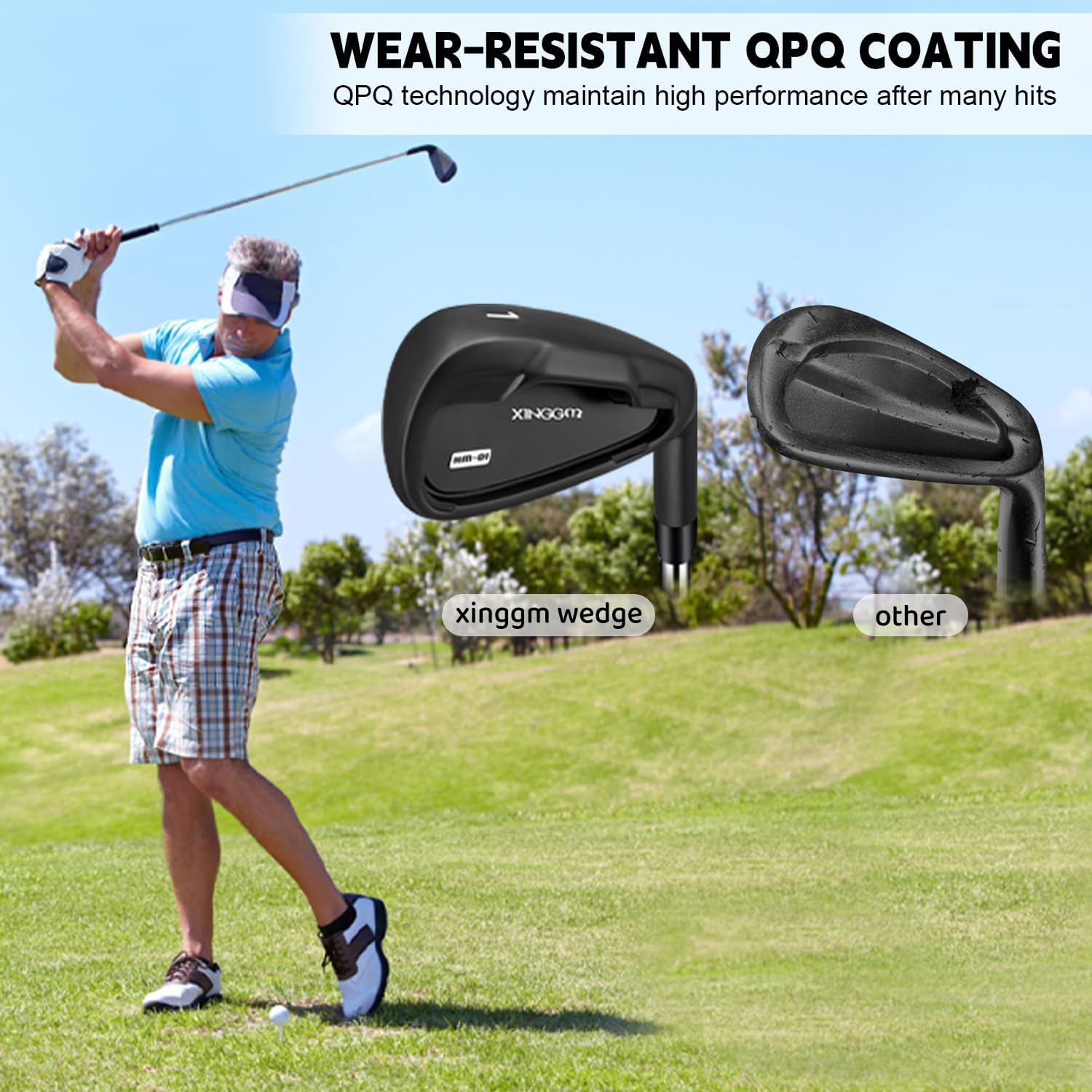 Ferri da golf individuali XM-01 o set ferri da golf - Ferro da mazza da golf da uomo di alta qualità con asta in acciaio per golfisti destri Riff Flex