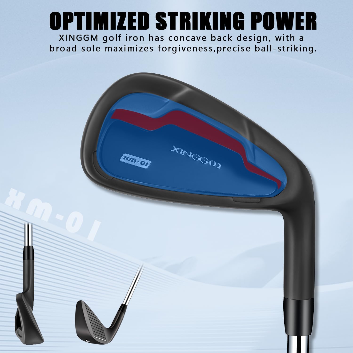 Ferri da golf individuali XM-01 o set ferri da golf - Ferro da mazza da golf da uomo di alta qualità con asta in acciaio per golfisti destri Riff Flex