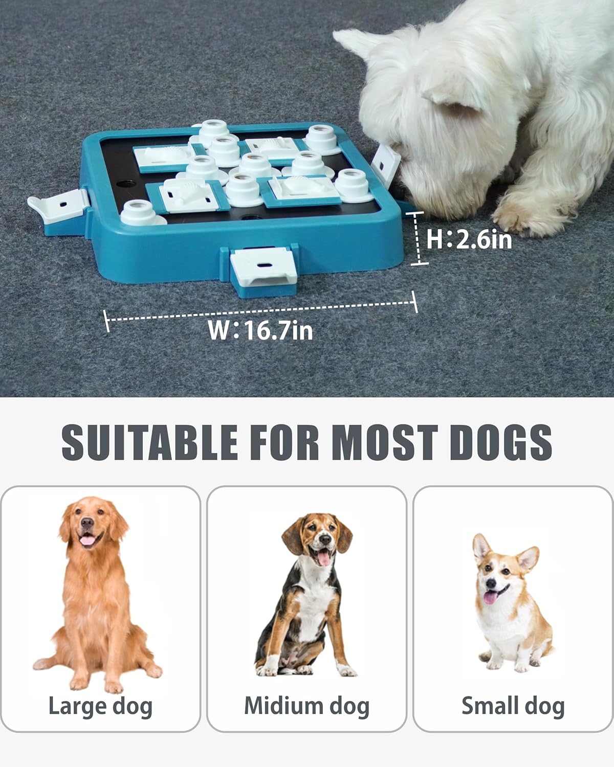 Dog Puzzle - Dog Food Puzzle Toy Feeder, Treat Puzzle Toys for Dogs Mental Stimulation Mentally Stimulating (Green)