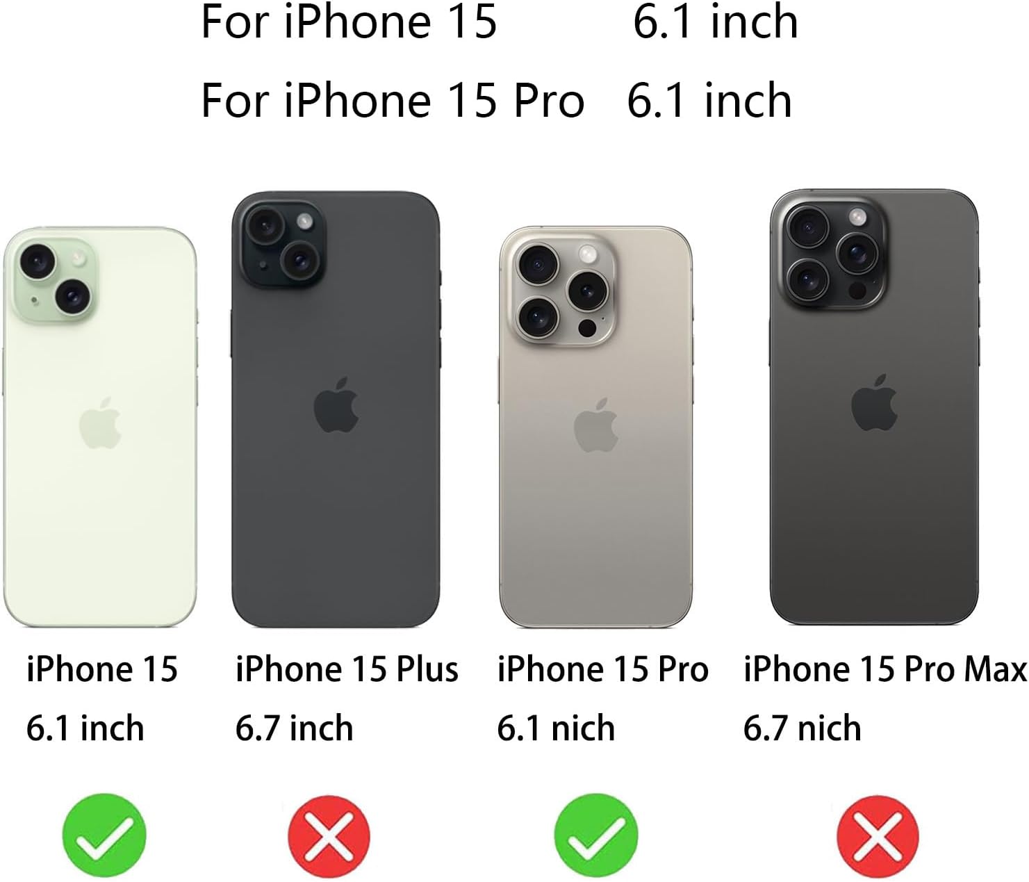 2er-Pack Anti-Blaues, gehärtetes Sichtschutzglas für iPhone 15 Pro/iPhone 15 Anti-Spy-Displayschutz, Anti-Peeping-Folie, Farbverlauf, 6,1 Zoll