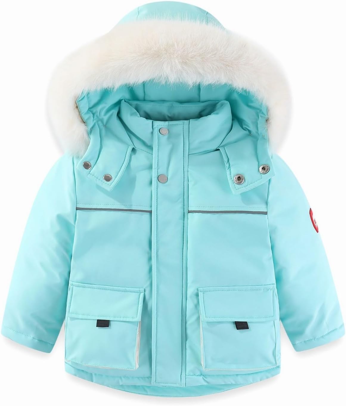 Snowsuit Set Coat Down Bib Kids   Piece Jacket Hooded 2 Baby Girls Pants Cartoon Girls Warm Winter Jackets for Big · v2