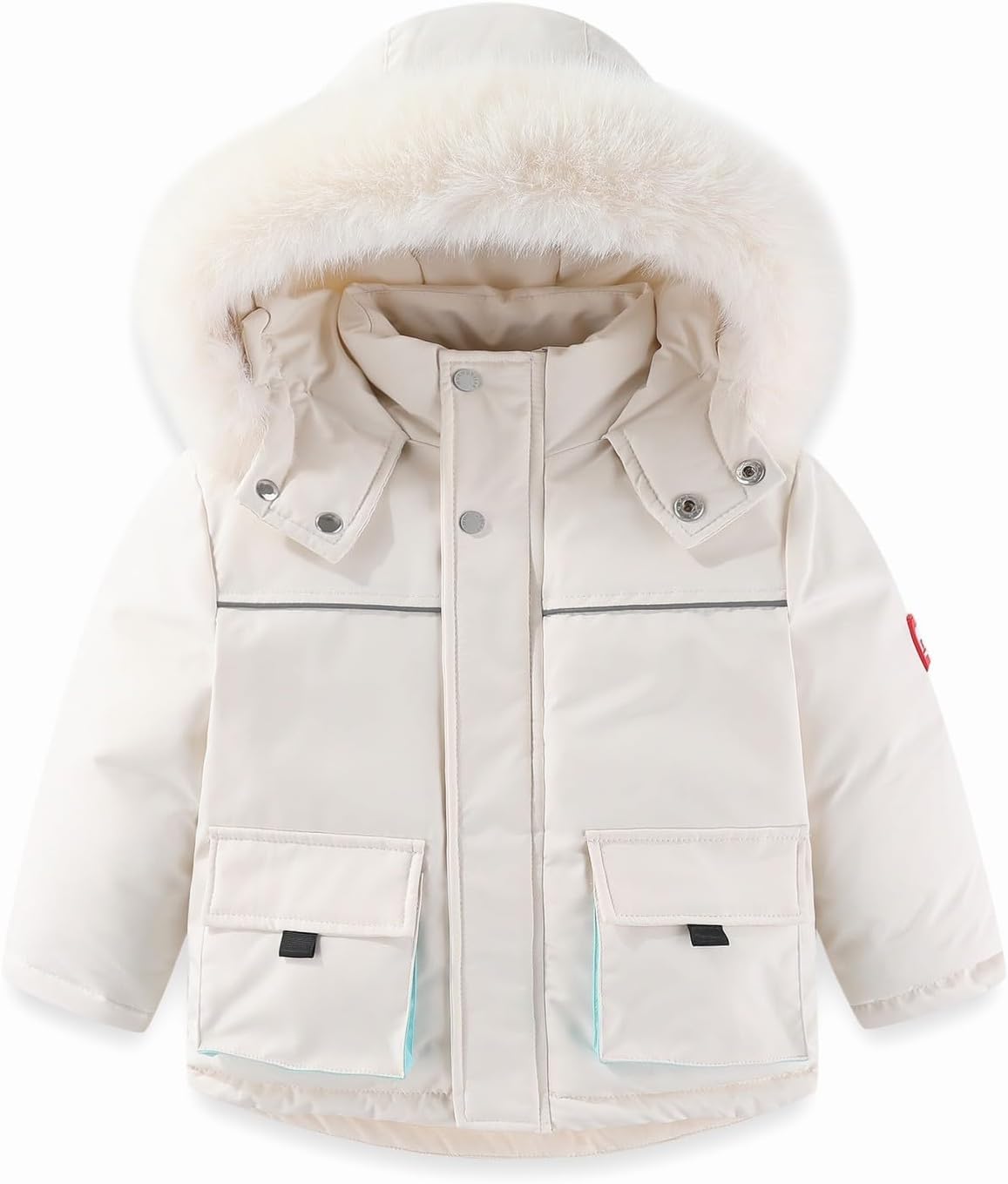 Snowsuit Set Coat Down Bib Kids   Piece Jacket Hooded 2 Baby Girls Pants Cartoon Girls Warm Winter Jackets for Big · v2