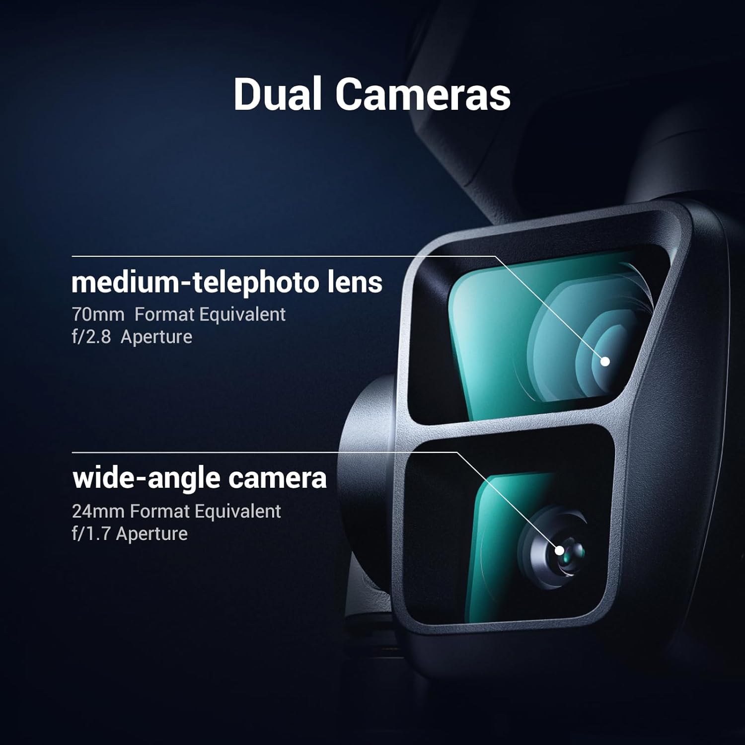 Specta Air Drone With Wide Angle  Medium Tele Dual Primary Cameras, GPS 4K UHD Drones with All-Direction Obstacle Sensing and 20km FHD Transmission, 4K/60fps HDR , 48MP Photo, 46-Min Flight, Auto Filming, Remote Controller with Screen, FAA Remote ID Compliant · v4