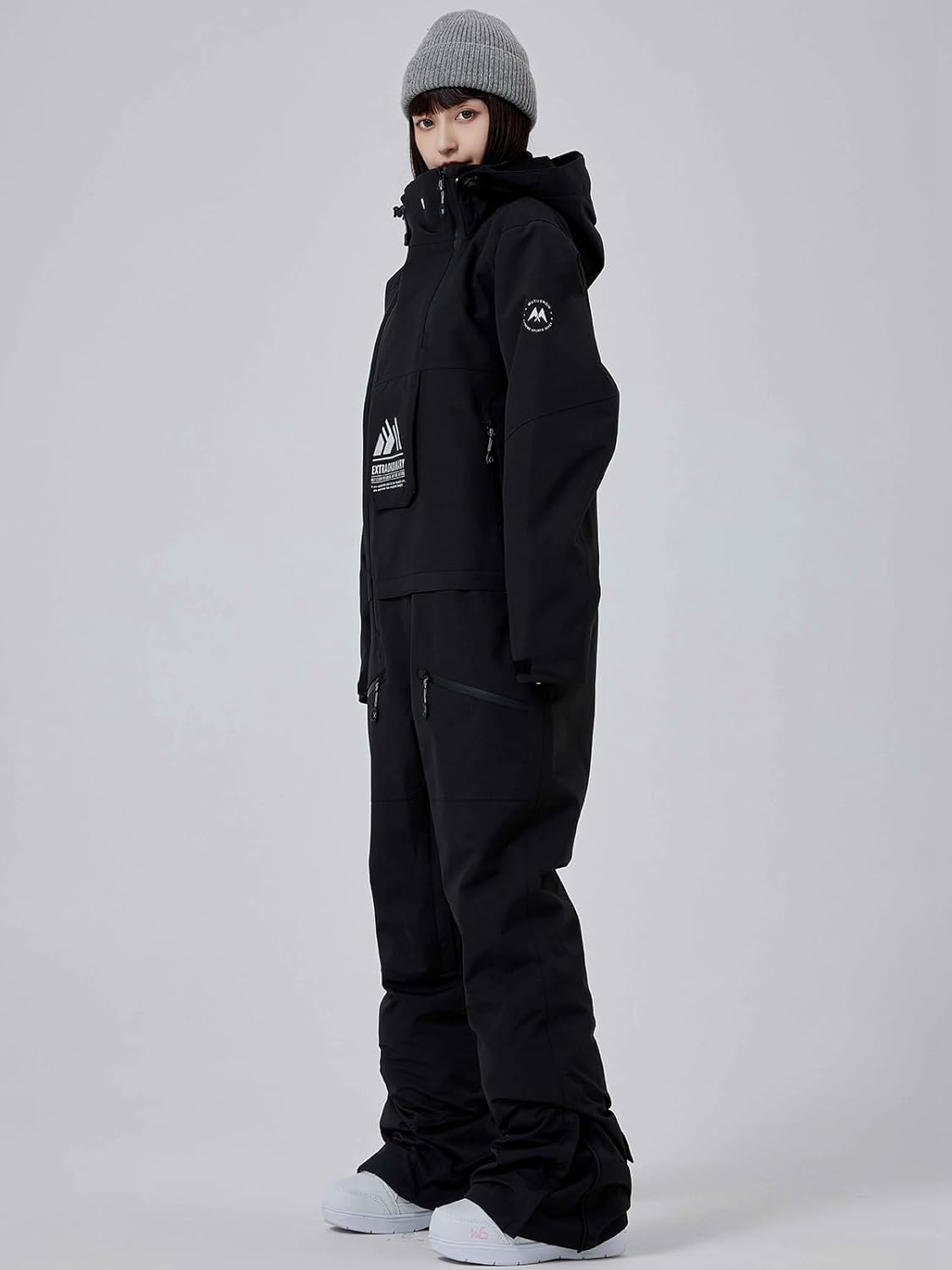 RIUIYELE Einteilige Skianzüge für Damen und Herren, Overalls, isolierte, wasserdichte Schneeanzüge, Winter- und Outdoor-Snowboard-Overalls
