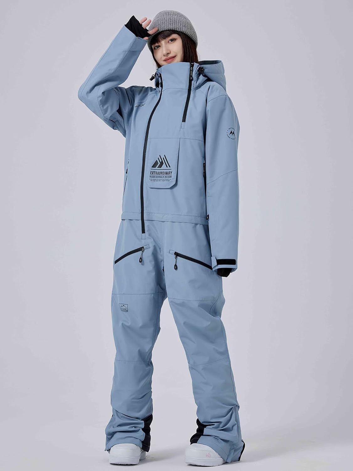 RIUIYELE Womens Mens One Pieces Ski Suits Jumpsuits Insulated Waterproof Snowsuits Winter Outdoor Snowboard Coveralls · v7