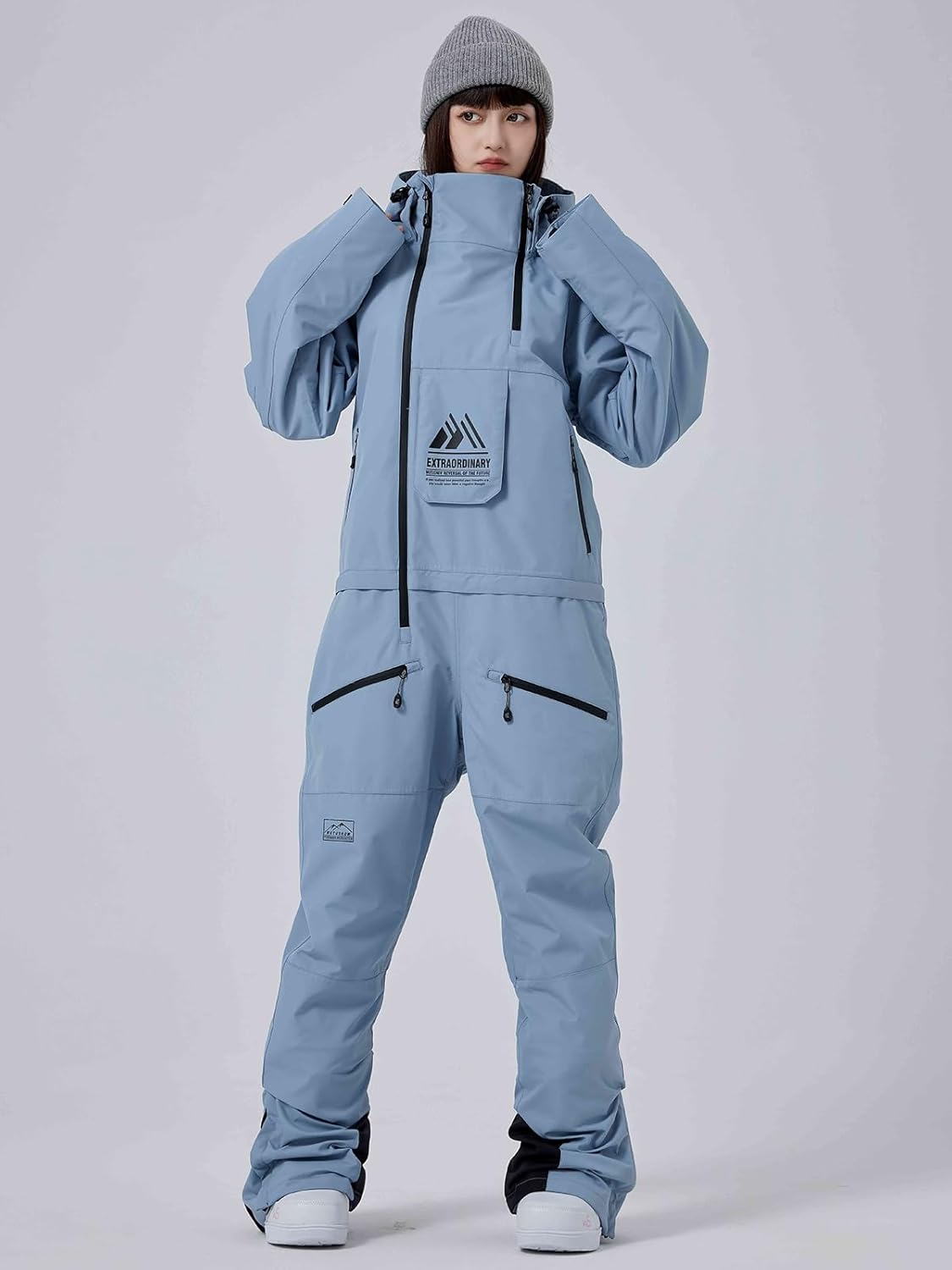 RIUIYELE Womens Mens One Pieces Ski Suits Jumpsuits Insulated Waterproof Snowsuits Winter Outdoor Snowboard Coveralls · v7