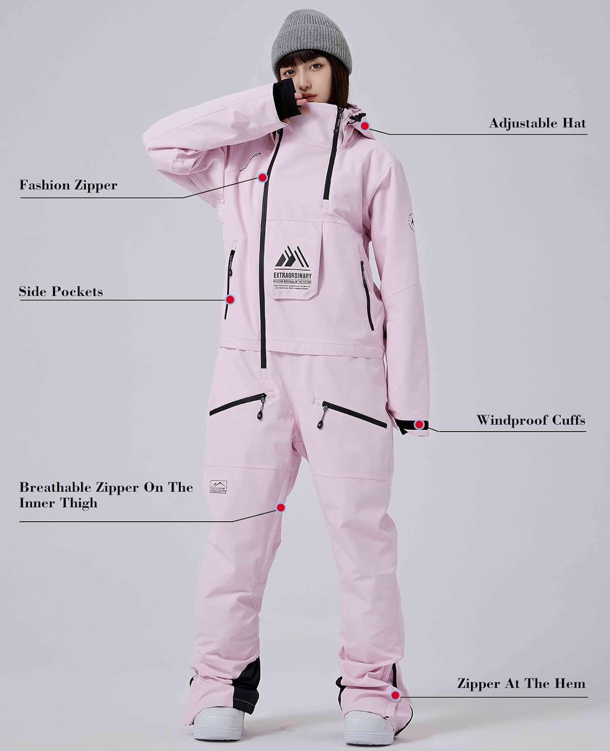 RIUIYELE Womens Mens One Pieces Ski Suits Jumpsuits Insulated Waterproof Snowsuits Winter Outdoor Snowboard Coveralls · v7