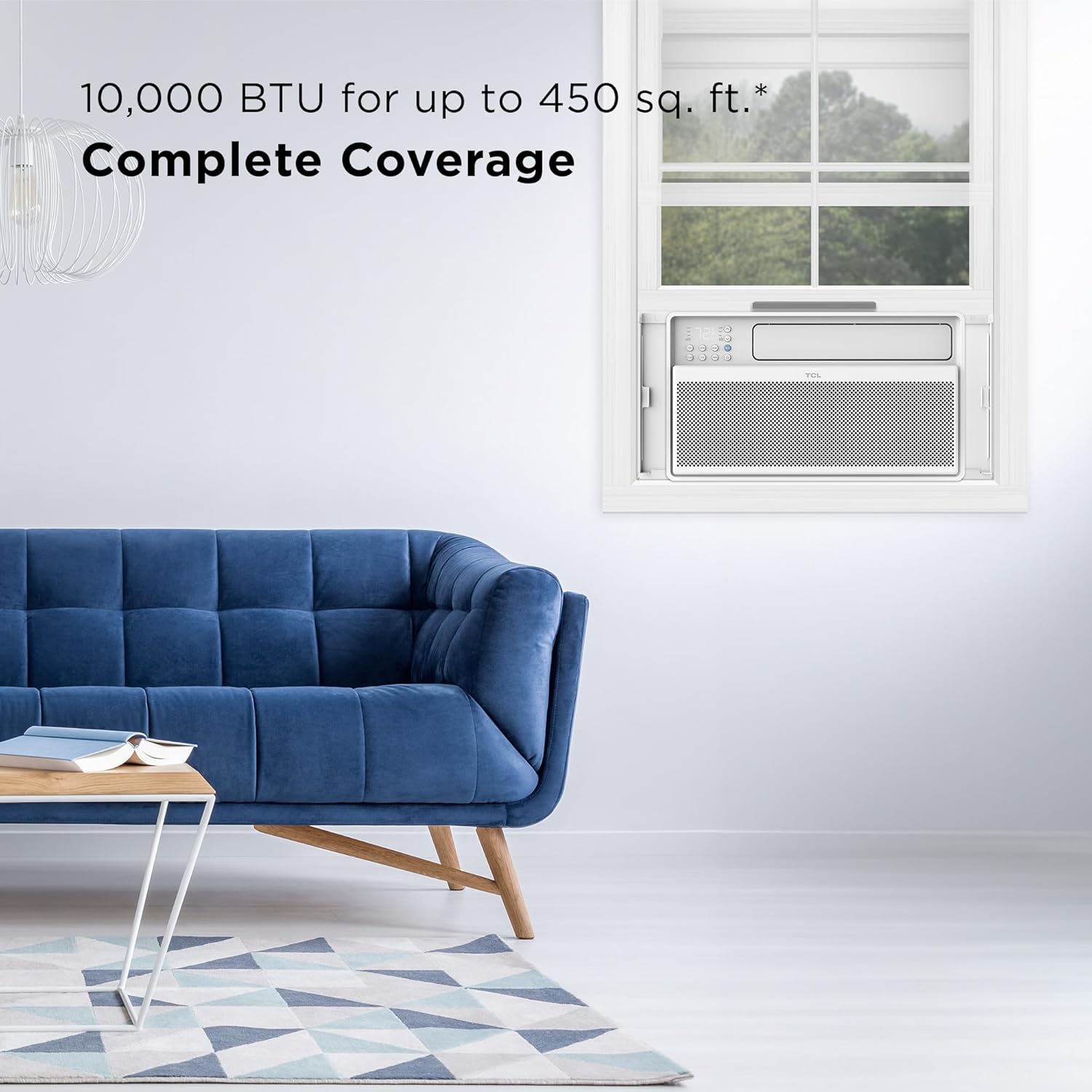 TCL 10.000 BTU Q-Serisi Akıllı İnverter Pencere AC,% 38 Enerji Tasarrufu, 115V, 450 Sq'ye kadar Odalar için İnverter AC. Ft. Ultra Sessiz 40dB, EZ Kurulumu, Açık Pencere, Alexa ve Google Asistan ile Çalışır