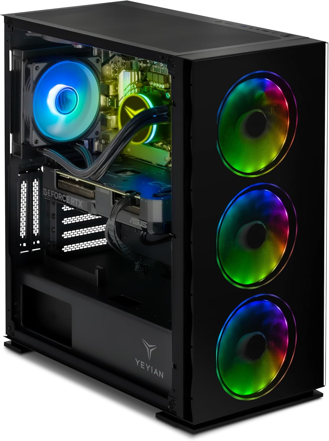 YEYIAN Yari Pre Built Gaming PC,Intel i7-12700F up to 4.9GHz, RTX 4060 Ti, 16GB DDR5 RAM 5600Mhz, 1TB NVMe SSD, VR AI Wi-Fi Ready  Windows 11 Home Towers Computers · v12
