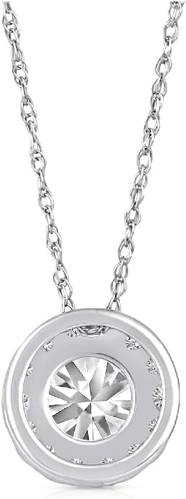 1/2 Carat - 1 Carat Lab Grown Diamond Pendant for Women| 14K Yellow or White Gold Halo Pendant with Gold Rope Chain Necklace 18 | D-E Color and VS Clarity · v2