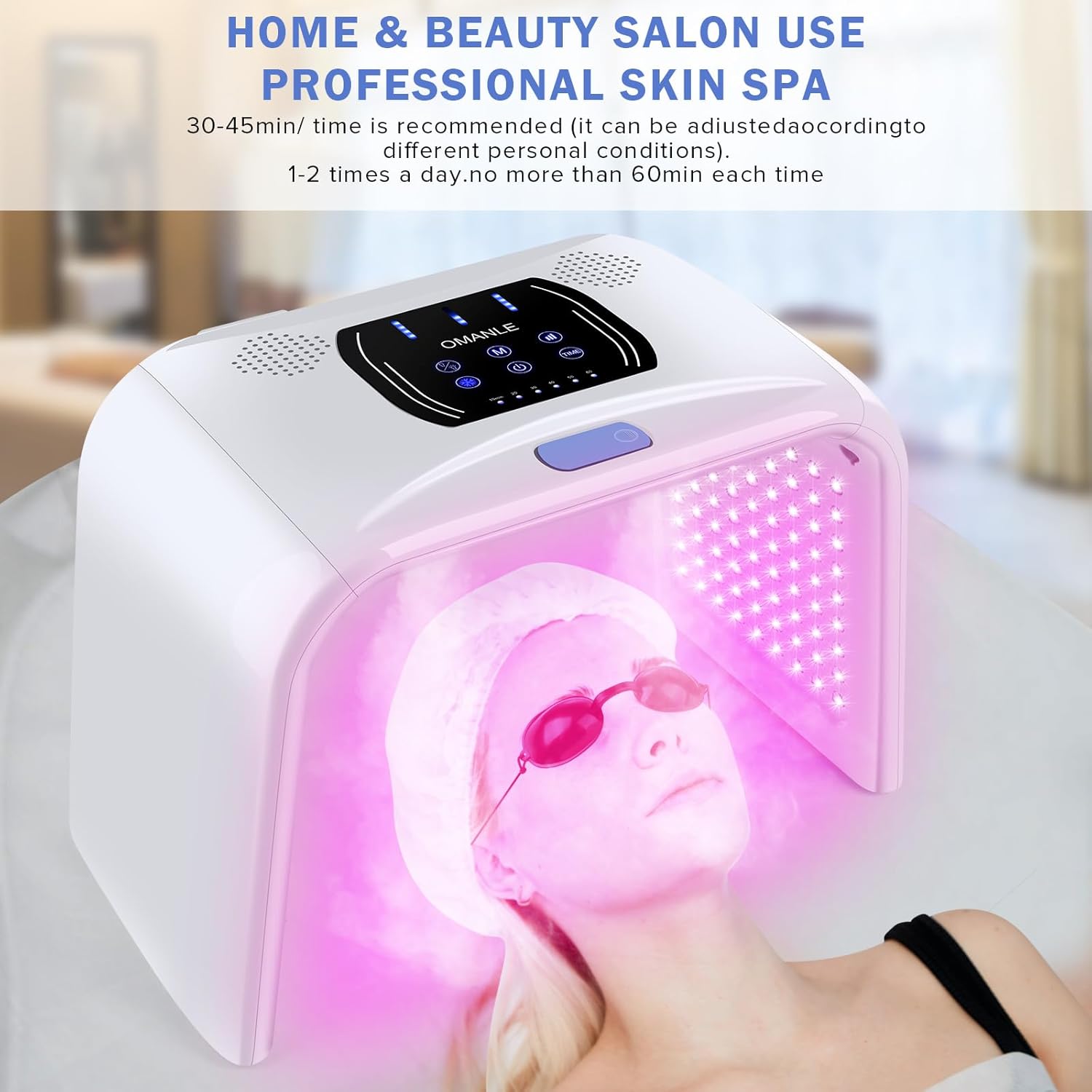 Led Light Therapy, Face Red Light Therapy with Spray Function, 7 in 1 Beauty Equipment for Skin Care at Home, Face Mask SPA Equipment, Facial Skin Care Tool for Neck, Body, Hand, Skincare, Mask · v4