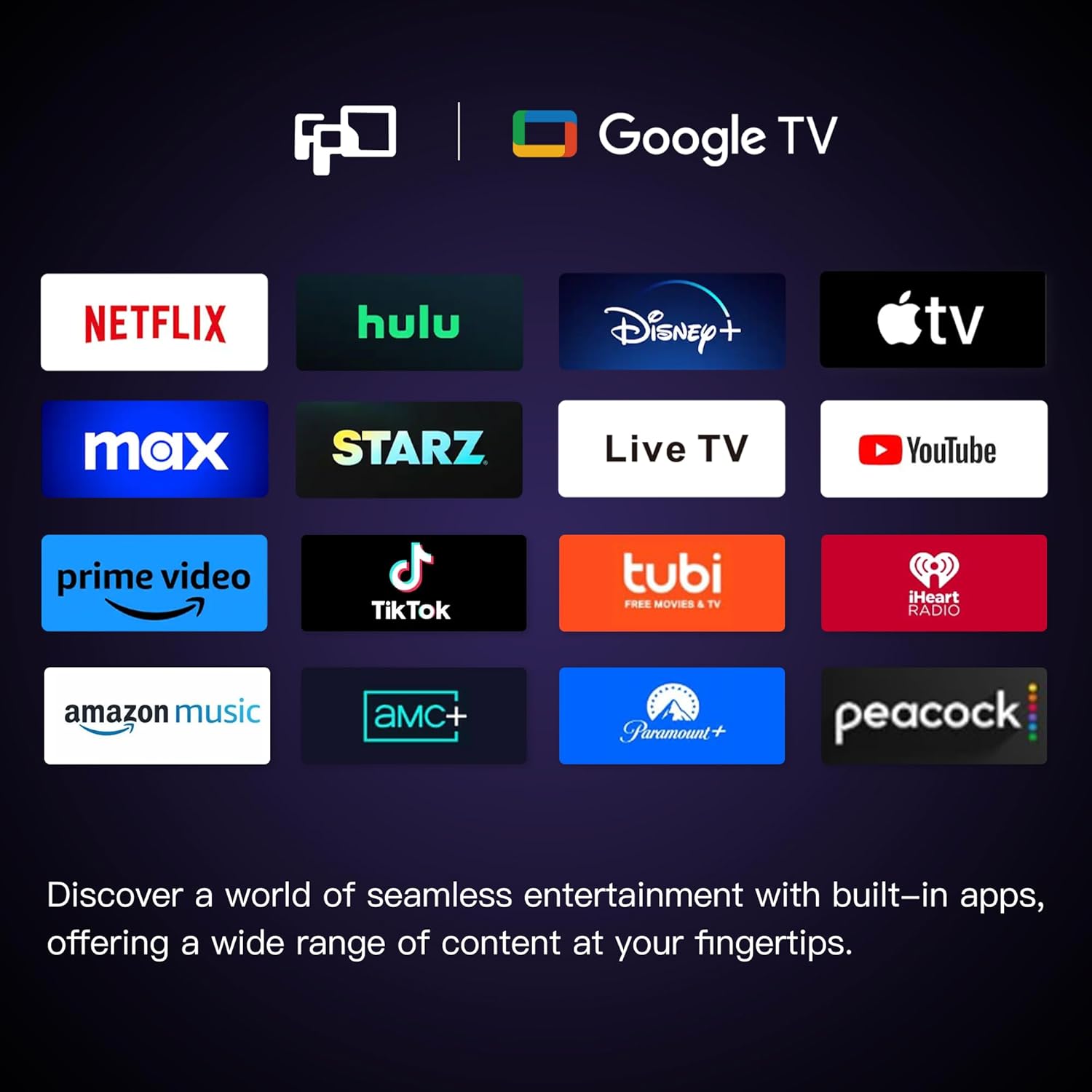 Smart TV da 32 pollici Google TV HD 720p con Google Play e Google Cast integrati, HDR 10, Dolby Audio, telecomando vocale, streaming TV in diretta (serie Palette, CG32-P3, modello 2024)