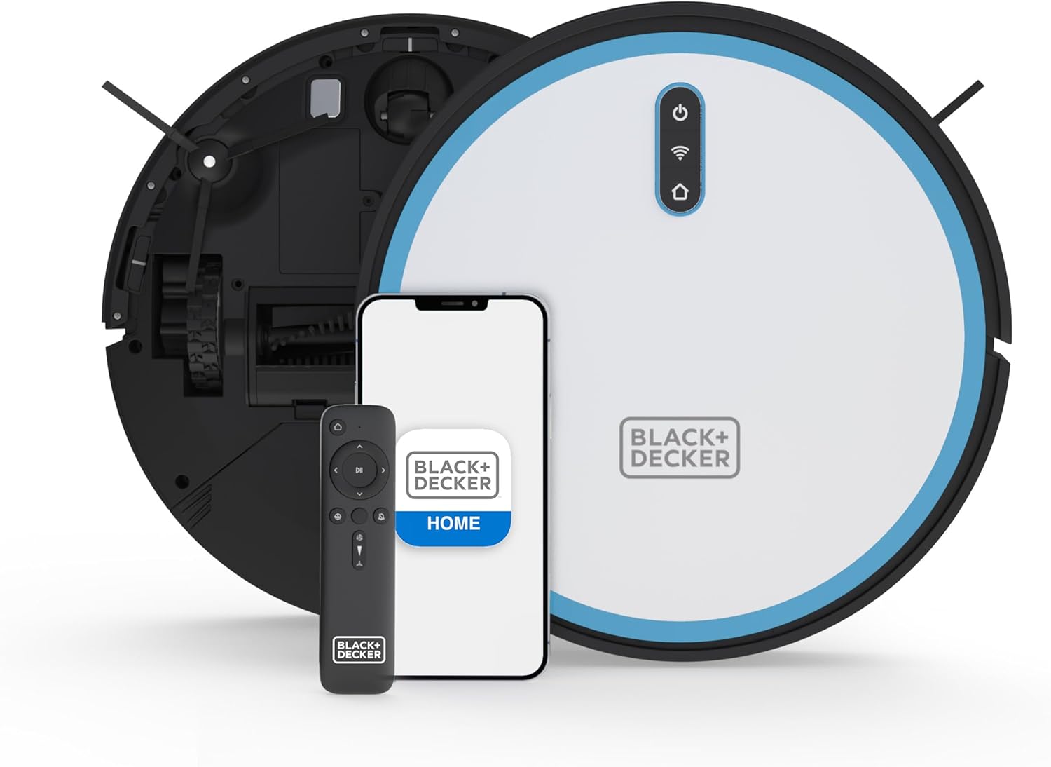 BLACK DECKER Roboseries Robot Vacuum - 2000Pa Suction, Smart Mapping, App  Remote Control, 120 Min Runtime, Self-Charging, Works with Alexa, Perfect for Hard Floors, Carpets, Pet Hair, Low Carpet · v7