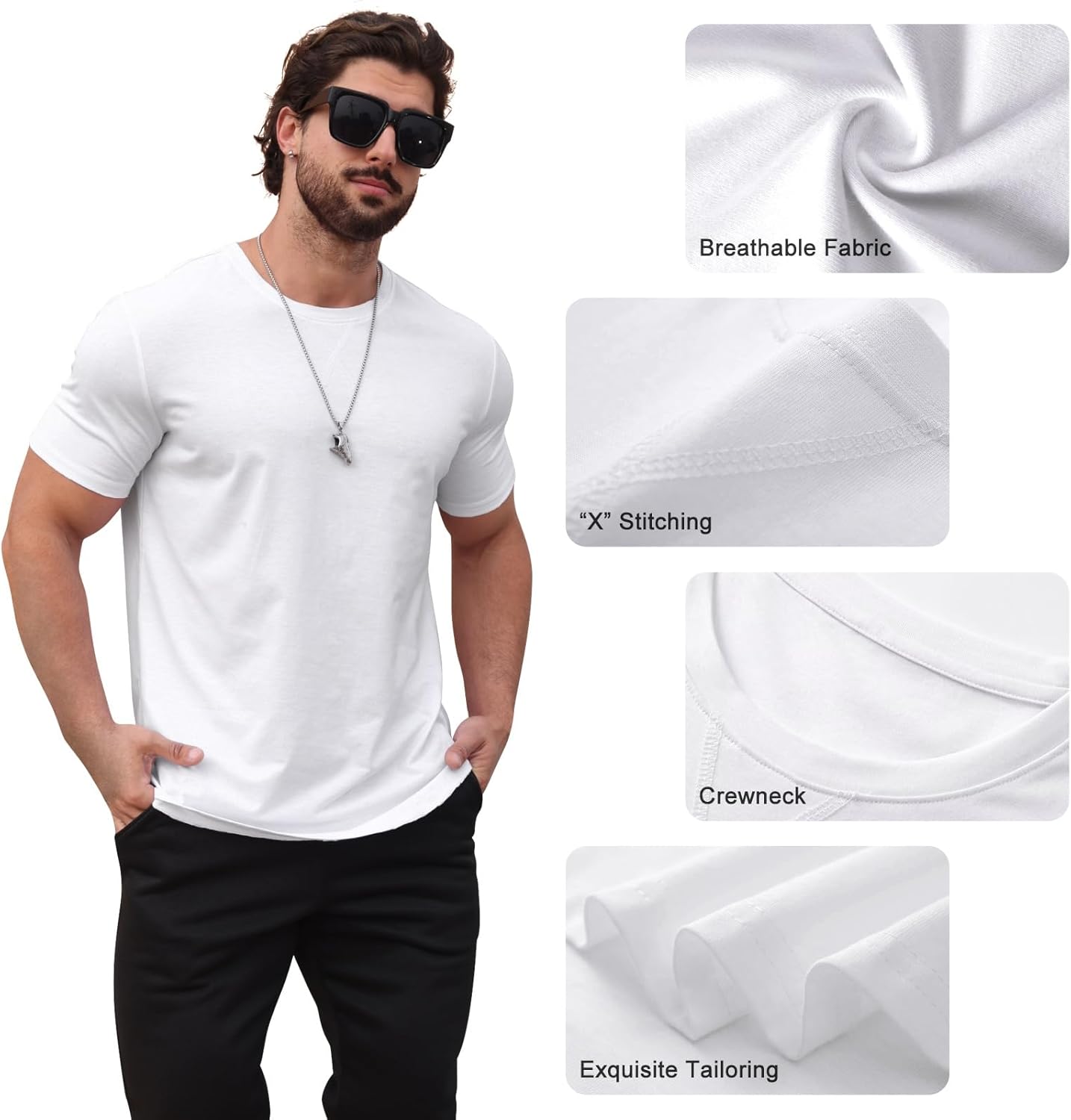Camisetas para hombre, camisetas informales, hipster, hip hop, largas, cuello redondo