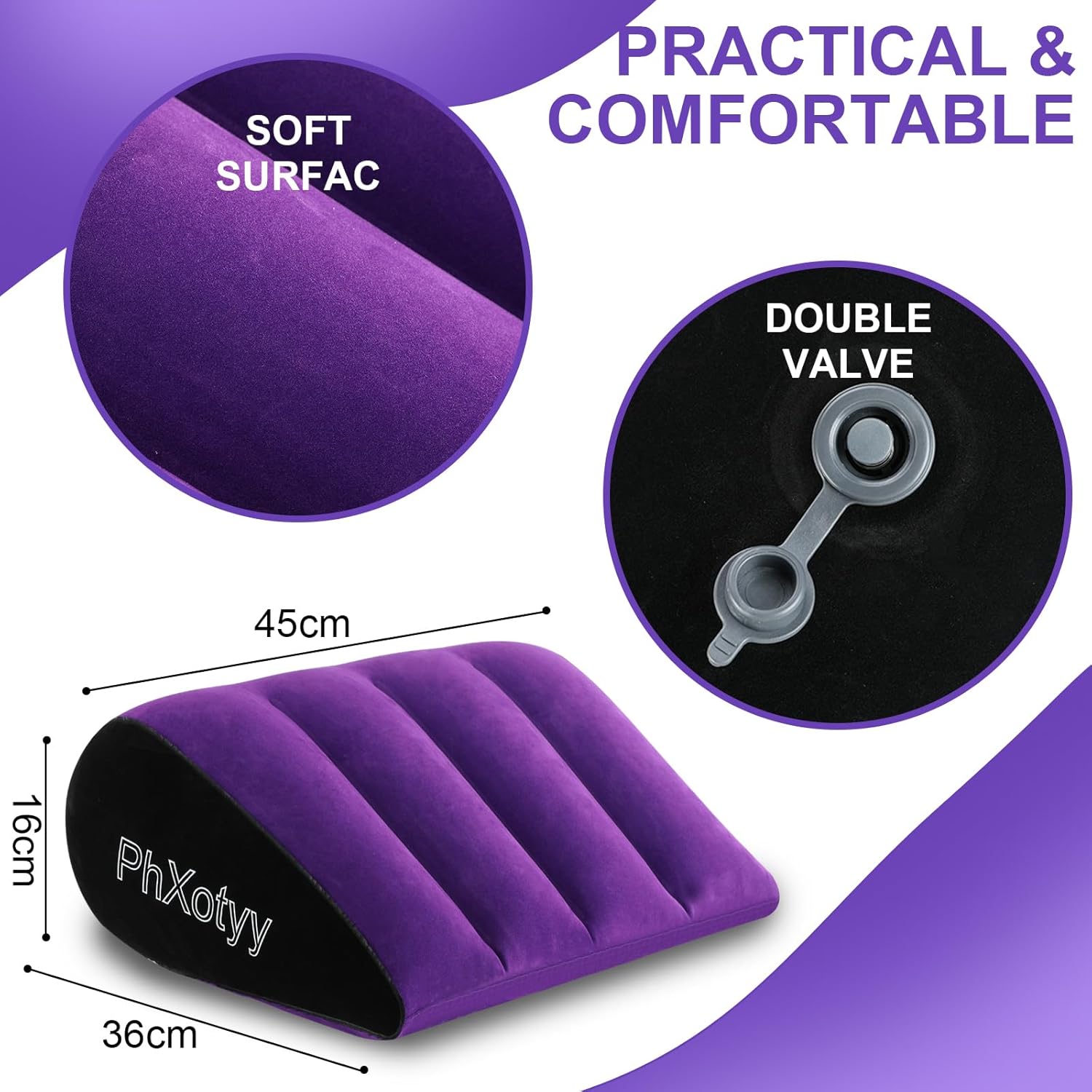 Sex Toys Pillow Position Cushion Triangle Inflatable Ramp Furniture Couples Toy Positioning for Deeper Position Support Pillow Men Women for Couples · v5