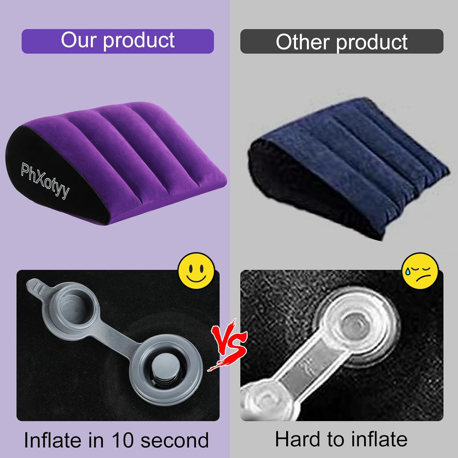Sex Toys Pillow Position Cushion Triangle Inflatable Ramp Furniture Couples Toy Positioning for Deeper Position Support Pillow Men Women for Couples · v5