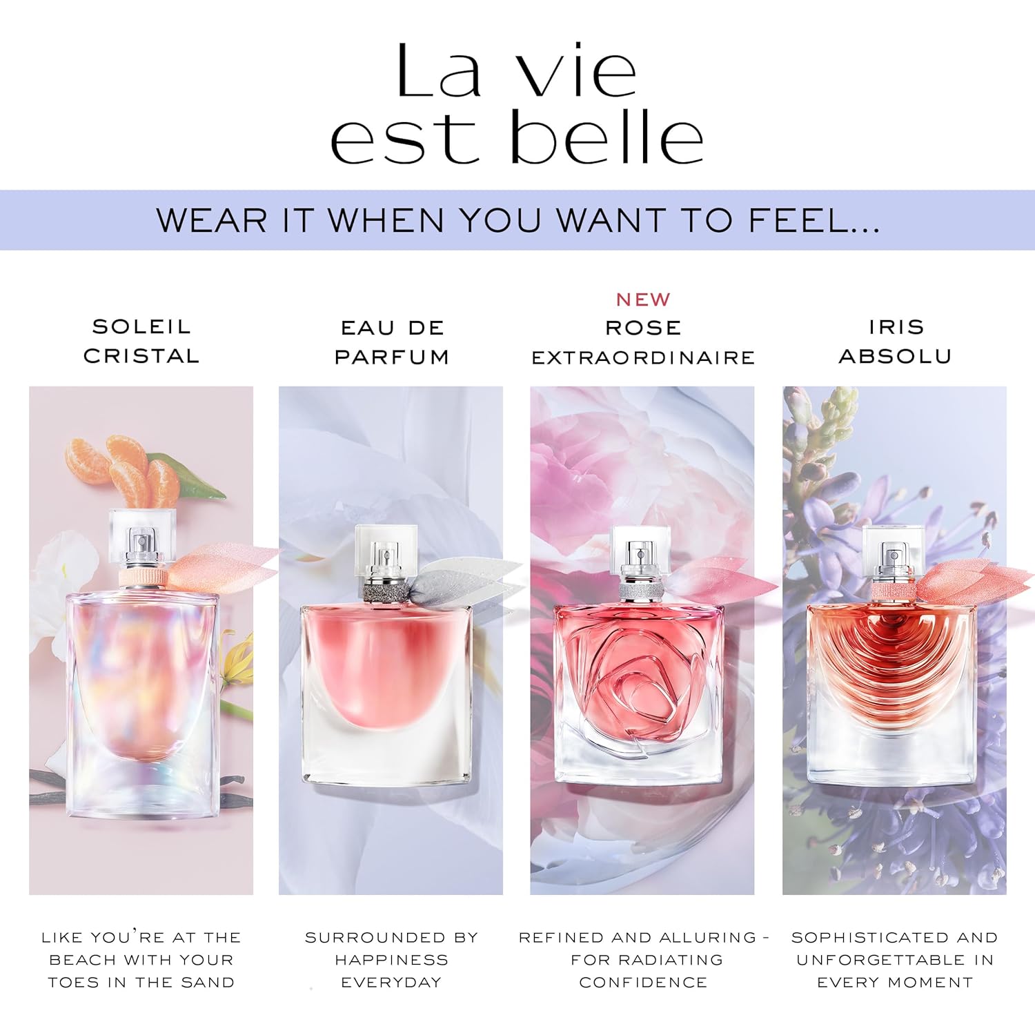 Eau de parfum La Vie Est Belle Rose Extraordinaire de Lancôme, exclusivo de Amazon, fragancia duradera con rosa, iris, almizcle leñoso, amplificador cálido, perfume floral para mujer