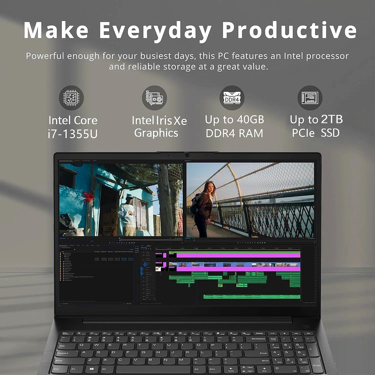 Lenovo Newest V15 G4 Business Laptop, 15.6 FHD Screen, 13th Gen Intel 10 Cores i7-1355U up to 5.0GHz, 16GB RAM, 1TB PCIe SSD, HD Camera with Privacy Shutter, Wi-Fi, HDMI, Windows 11 Pro, Black · v4