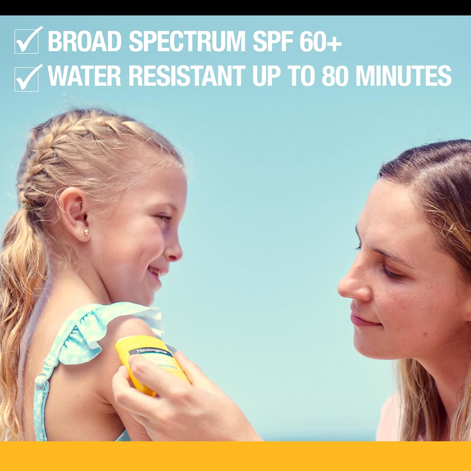 Neutrogena Beach Defense Kids Sunscreen Stick, Water-Resistant Sunscreen for Children, Broad Spectrum SPF 60 for UVA/UVB Sun Protection, Oxybenzone-Free Sunscreen, 1.5 oz, 2 Pack