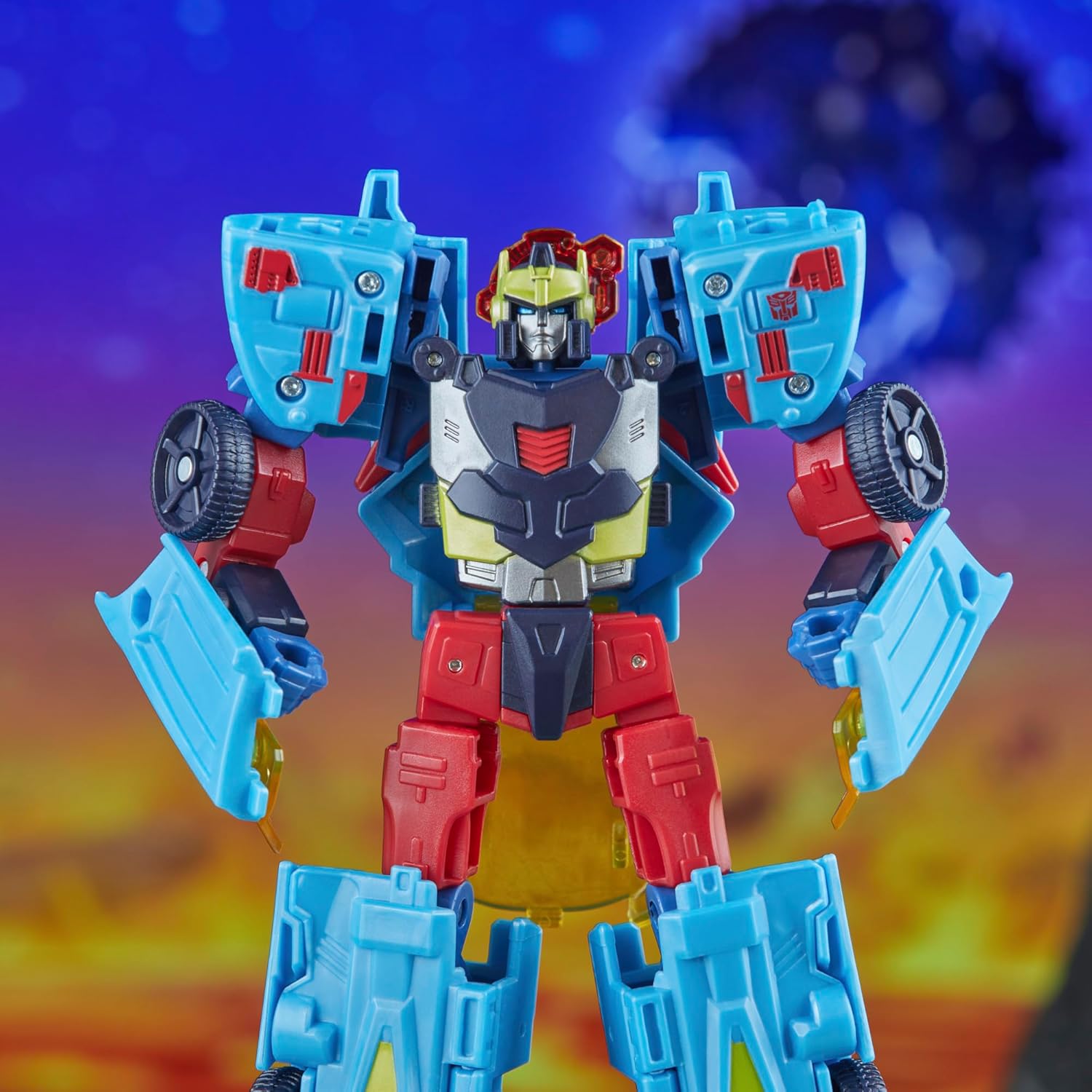 Transformers Legacy United Deluxe Class Cybertron Universe Hot Shot, action figure convertibile da 5,5 pollici, 8